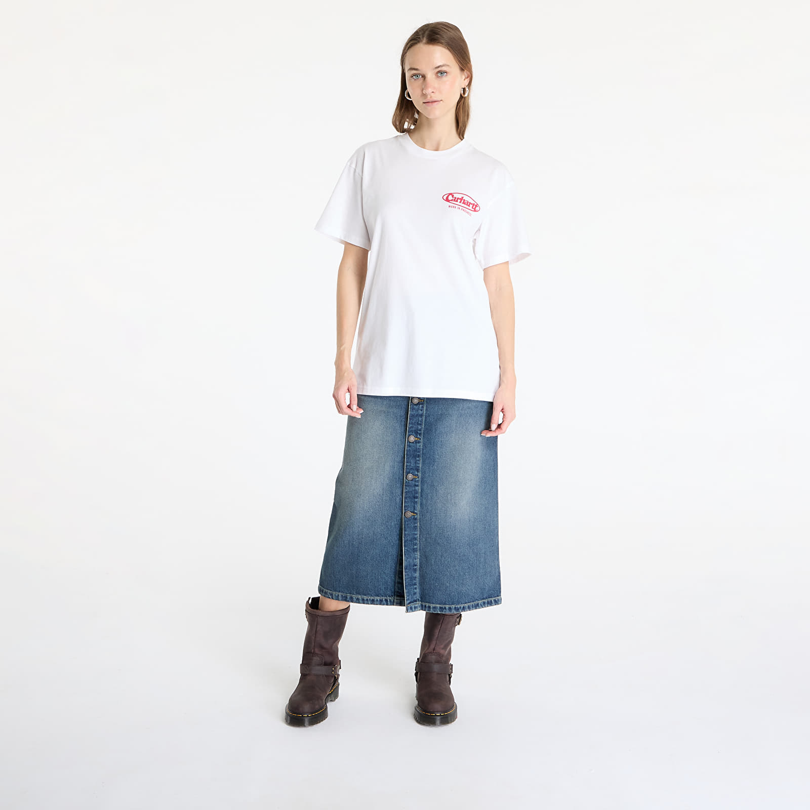 Camisetas hombre Carhartt WIP Shortsleeve Logo T-Shirt UNISEX White