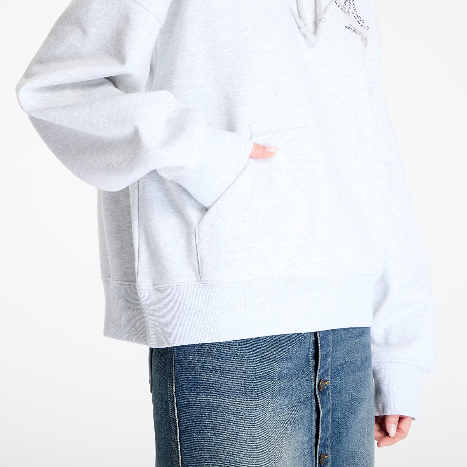 Мъжки потници Carhartt WIP Hooded Rotation Sweat UNISEX Ash Heather/ Black