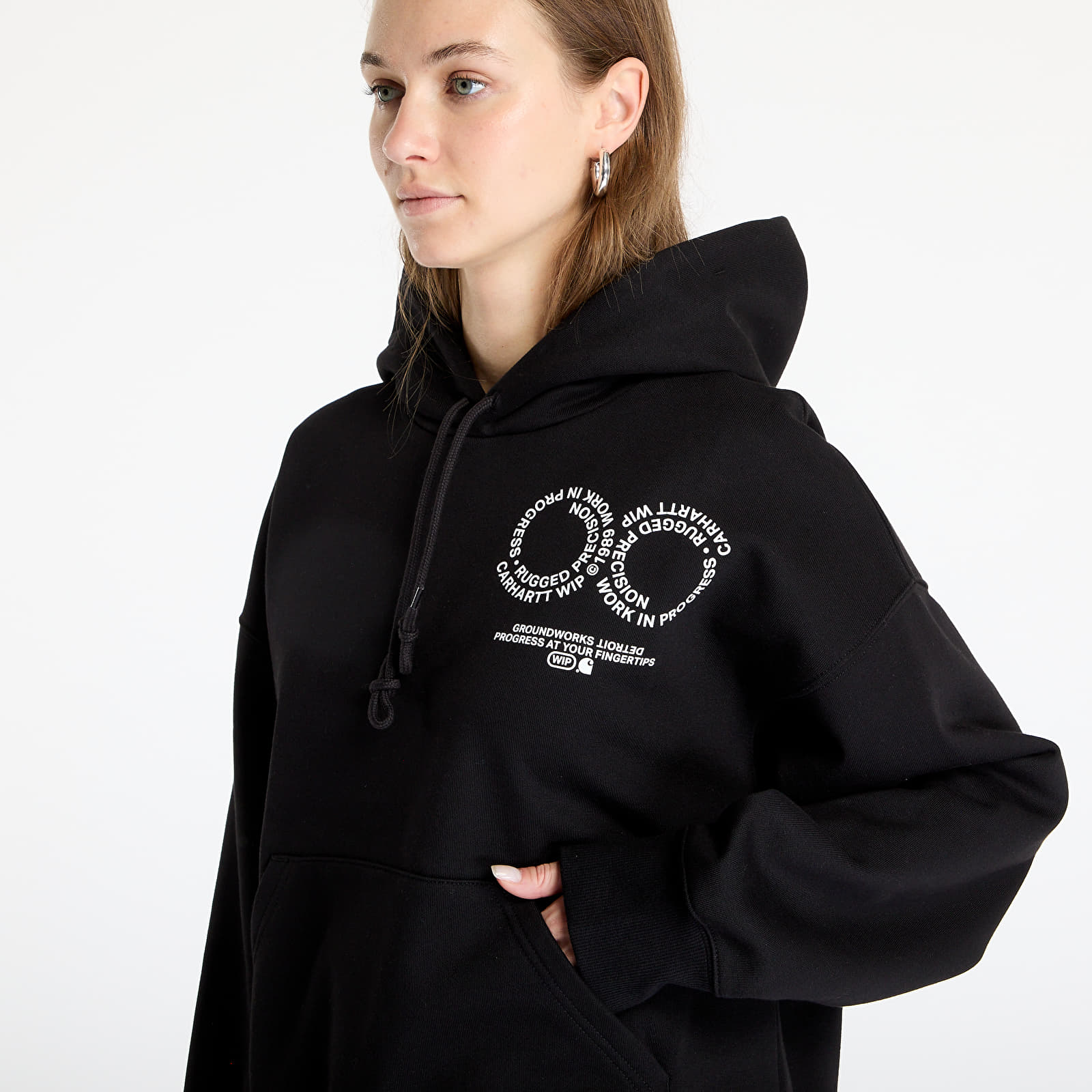 Meeste kampsunid Carhartt WIP Hooded Rotation Sweat UNISEX Black/ White