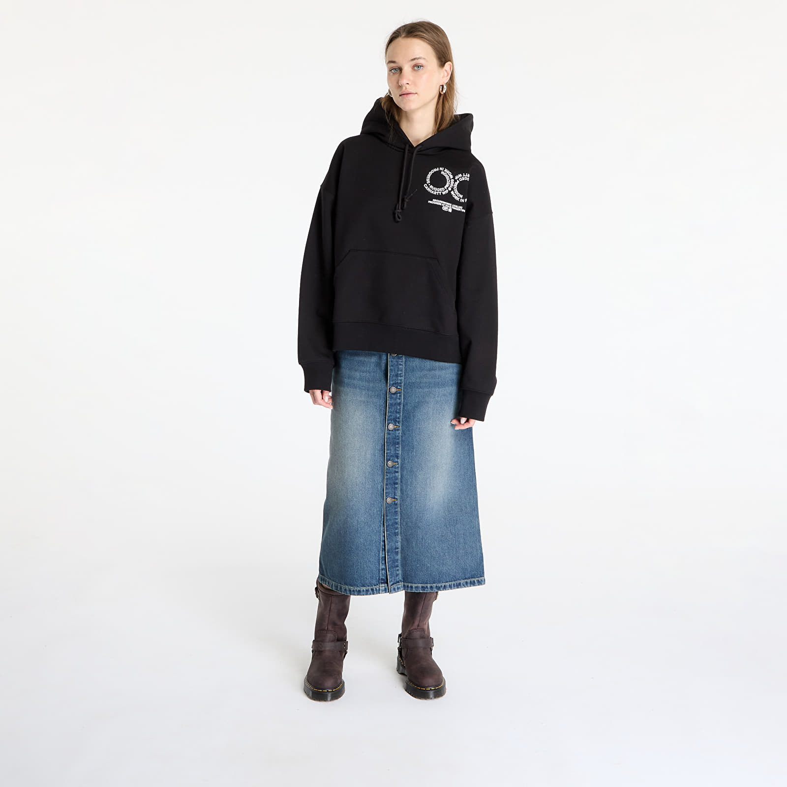 Meeste kampsunid Carhartt WIP Hooded Rotation Sweat UNISEX Black/ White