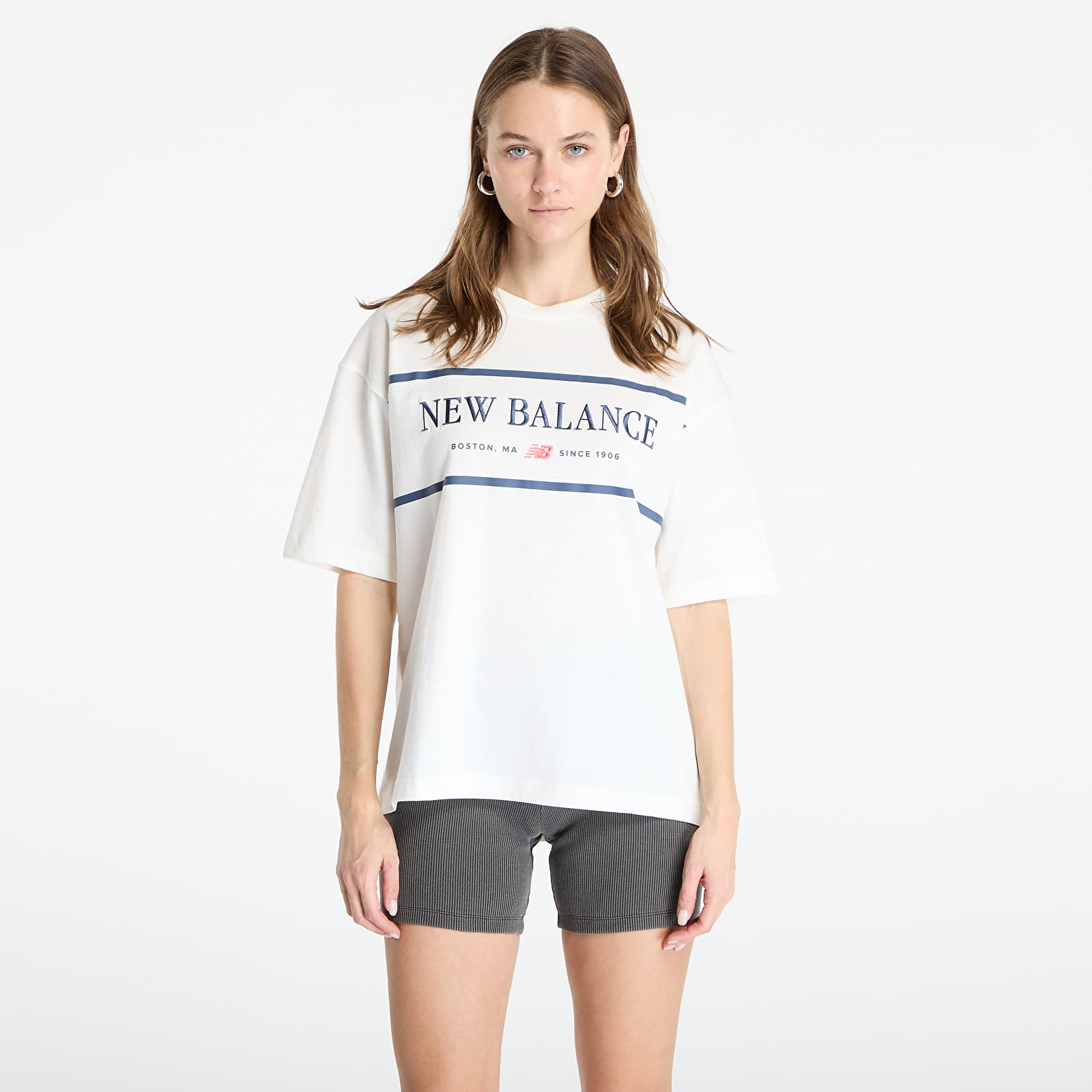 Camisetas de mujer New Balance Athletics Nautical T-Shirt Seasalt