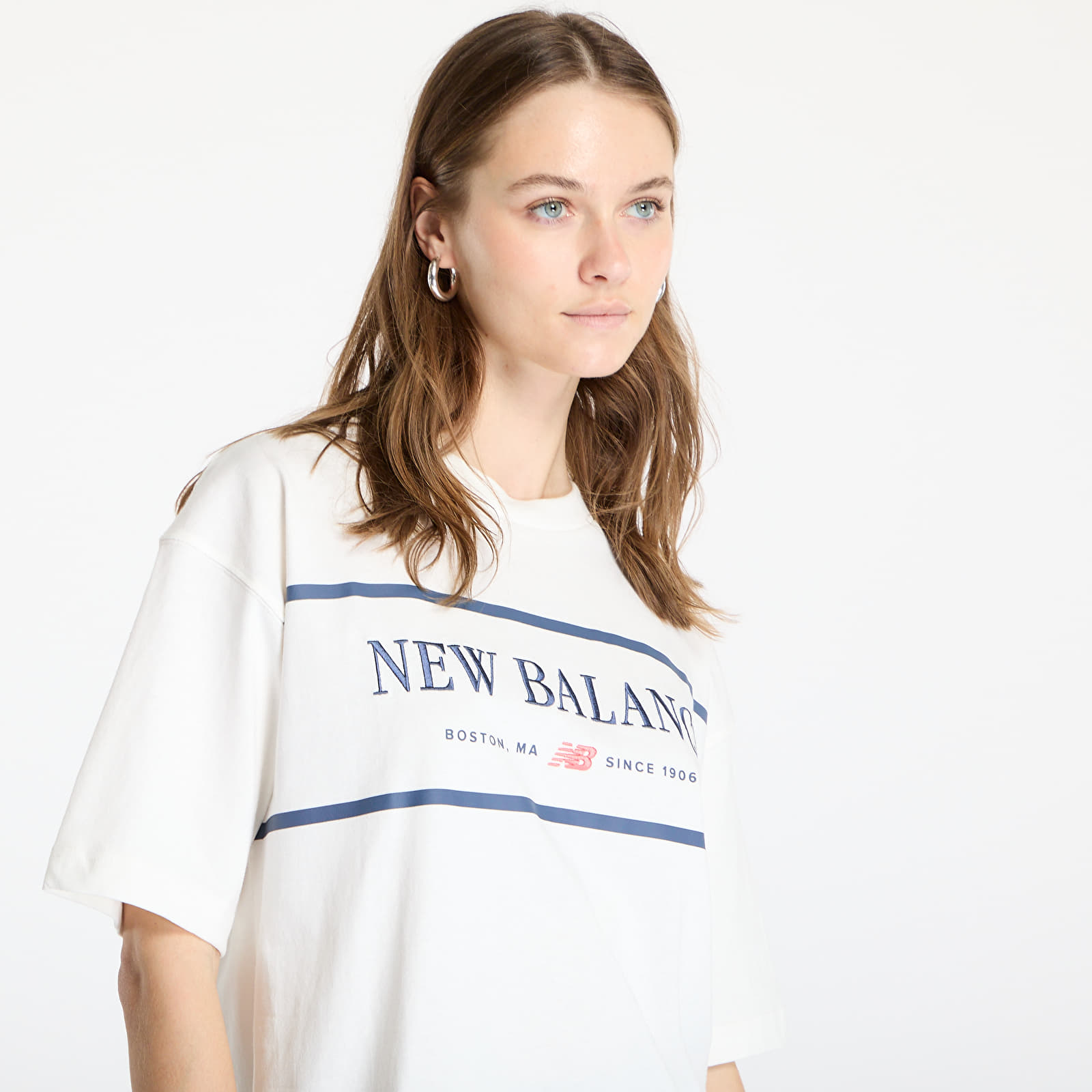 Camisetas de mujer New Balance Athletics Nautical T-Shirt Seasalt