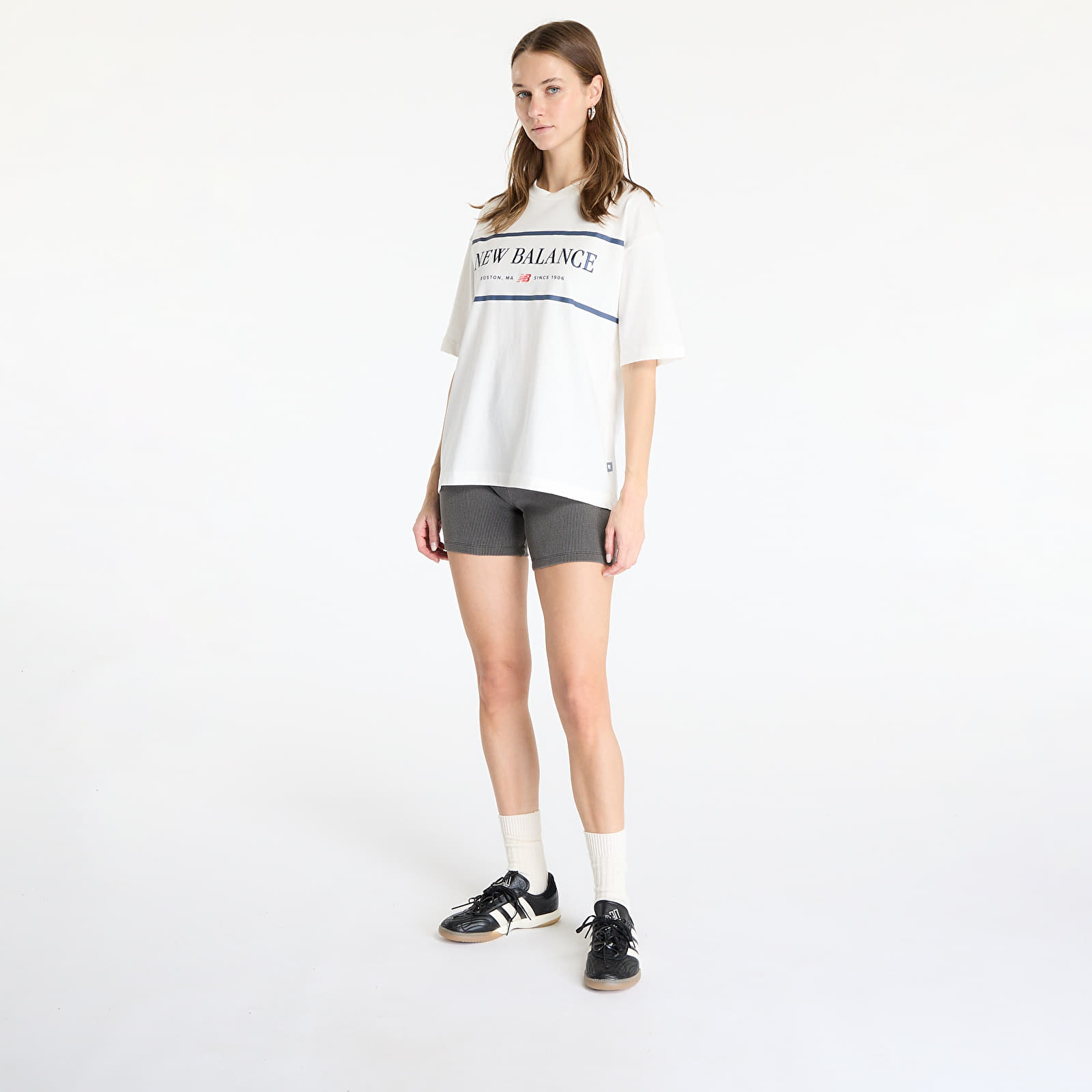 Camisetas de mujer New Balance Athletics Nautical T-Shirt Seasalt