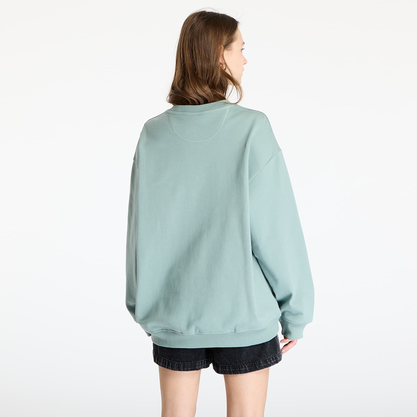 Women's Sweatshirts adidas Essentials Oversized French Terry Sweatshirt Silver Green