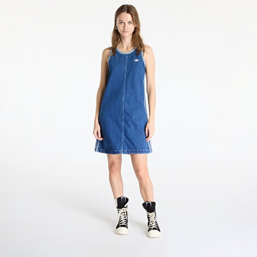 Šaty adidas Adicolor Denim 3 Stripes Tank Dress Blue/ Indigo Denim