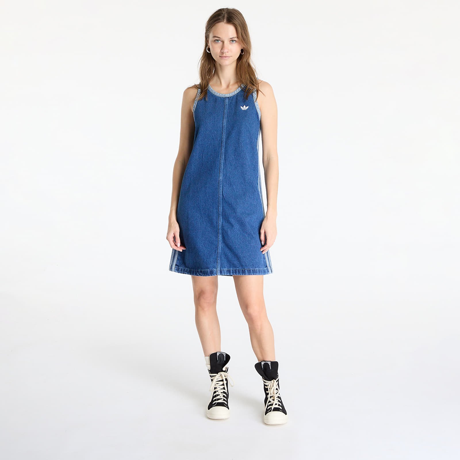 Dresses adidas Adicolor Denim 3 Stripes Tank Dress Blue/ Indigo Denim