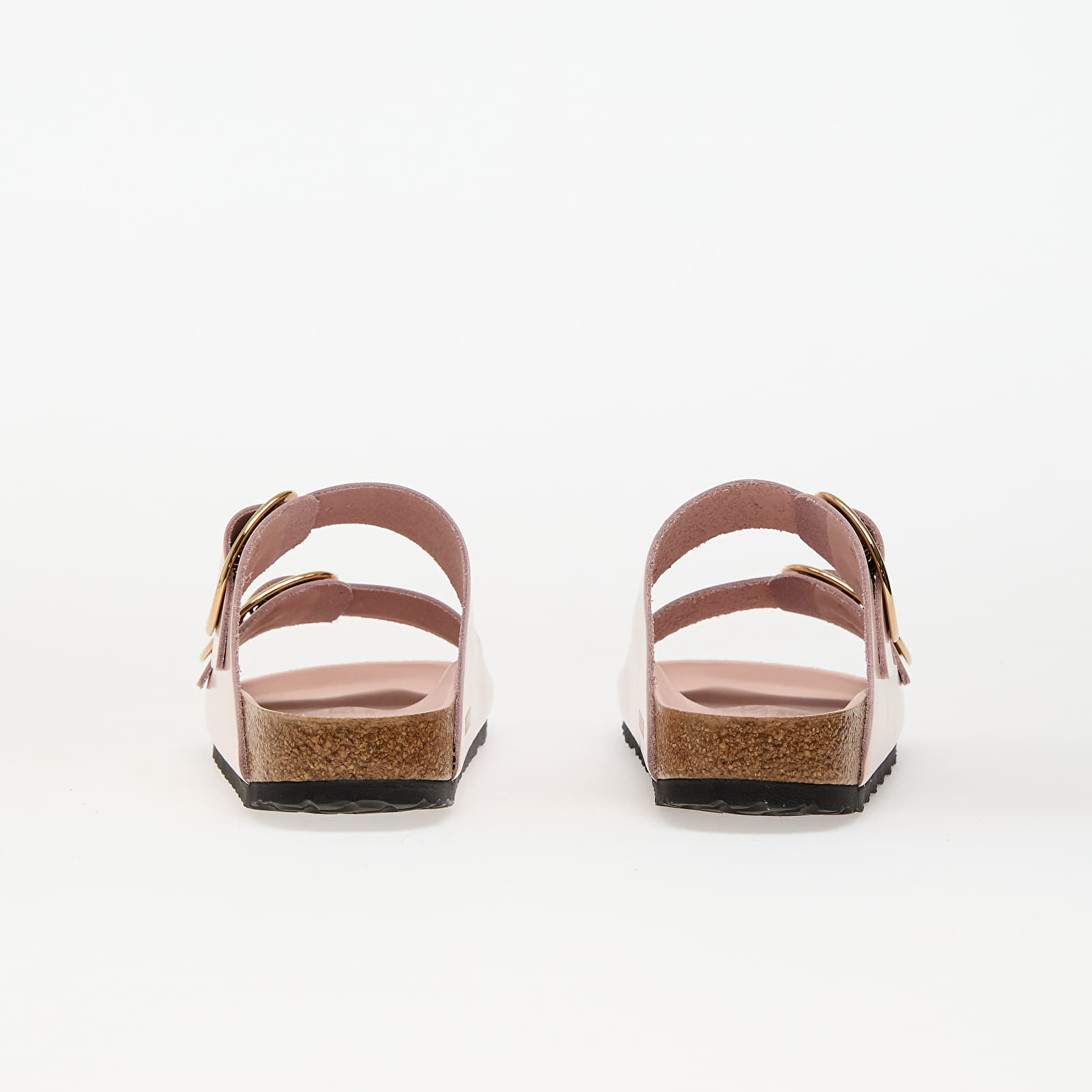 Sneakers und Schuhe für Frauen Birkenstock Arizona Big Buckle Natural Leather Patent High-Shine Light Rose