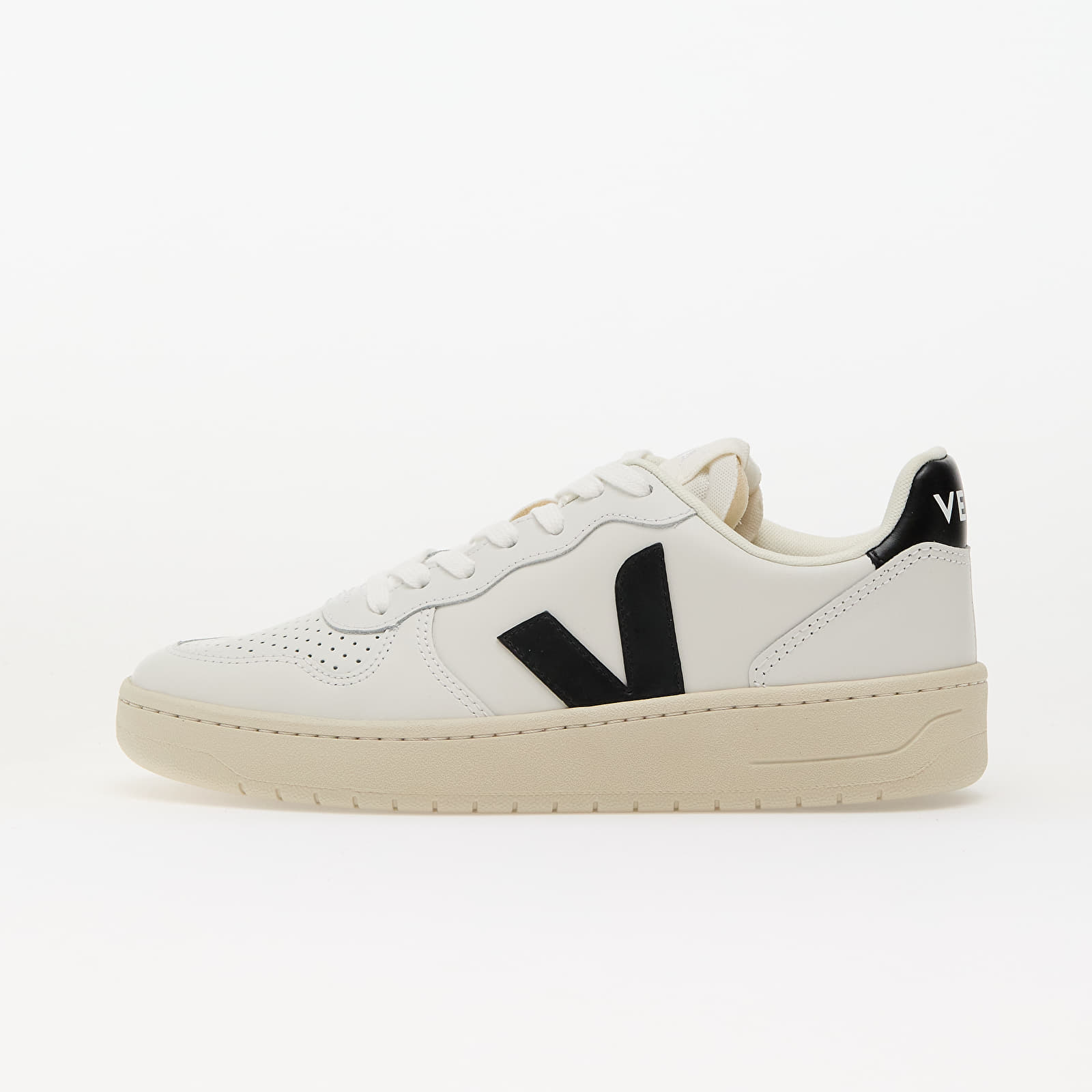Women's sneakers and shoes Veja W V-10 Leather Ex-White_Black
