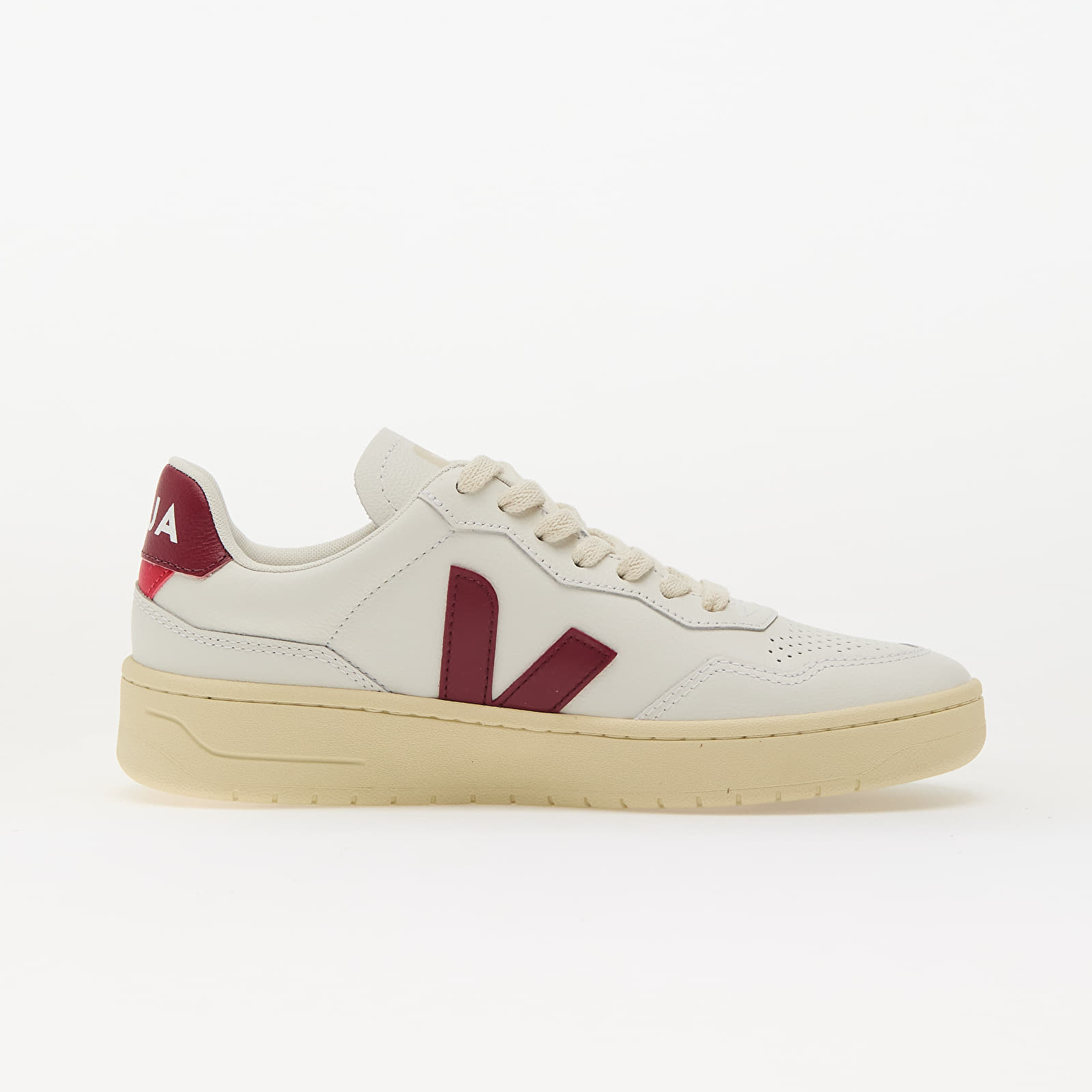 Zapatillas y zapatos de mujer Veja W V-90 O.T Leather Ex-White_Marsala