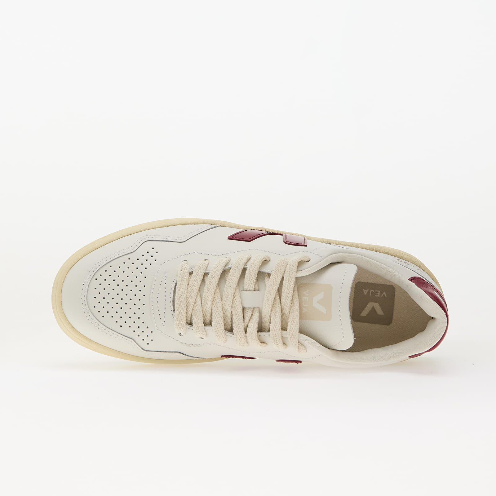 Zapatillas y zapatos de mujer Veja W V-90 O.T Leather Ex-White_Marsala