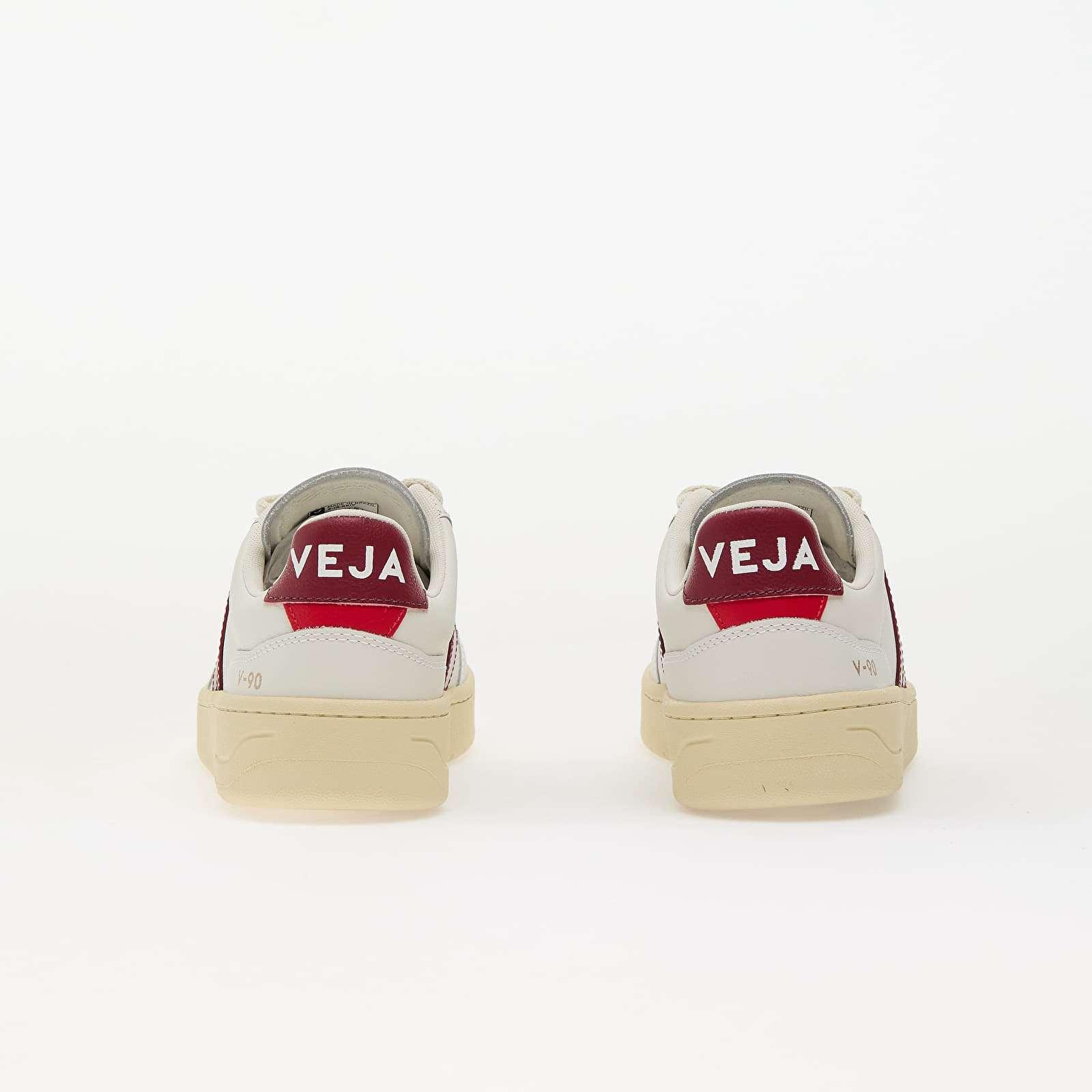 Zapatillas y zapatos de mujer Veja W V-90 O.T Leather Ex-White_Marsala