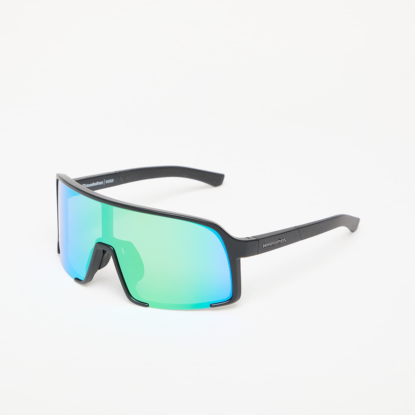 Meeste päikeseprillid Horsefeathers Magnum Sunglasses Matt Black/ Mirror Green