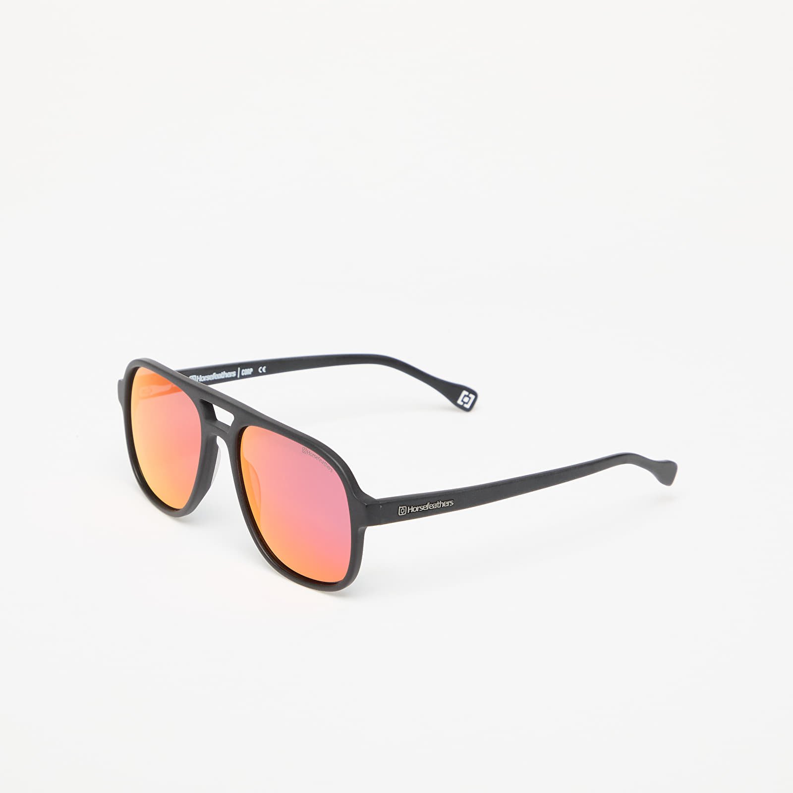 Meeste päikeseprillid Horsefeathers Corp Sunglasses Matt Black/ Mirror Red