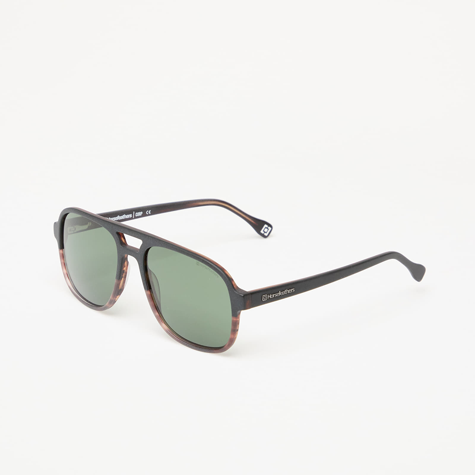 Men's sunglasses Horsefeathers Corp Sunglasses Matt Havana/ Gray Green
