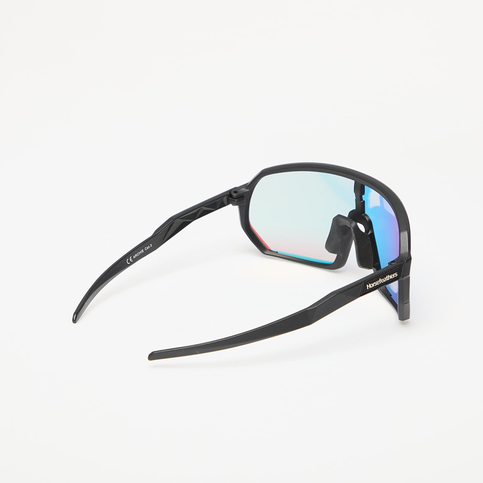 Men's sunglasses Horsefeathers Archie Bike Sunglasses Black/ Mirror Red