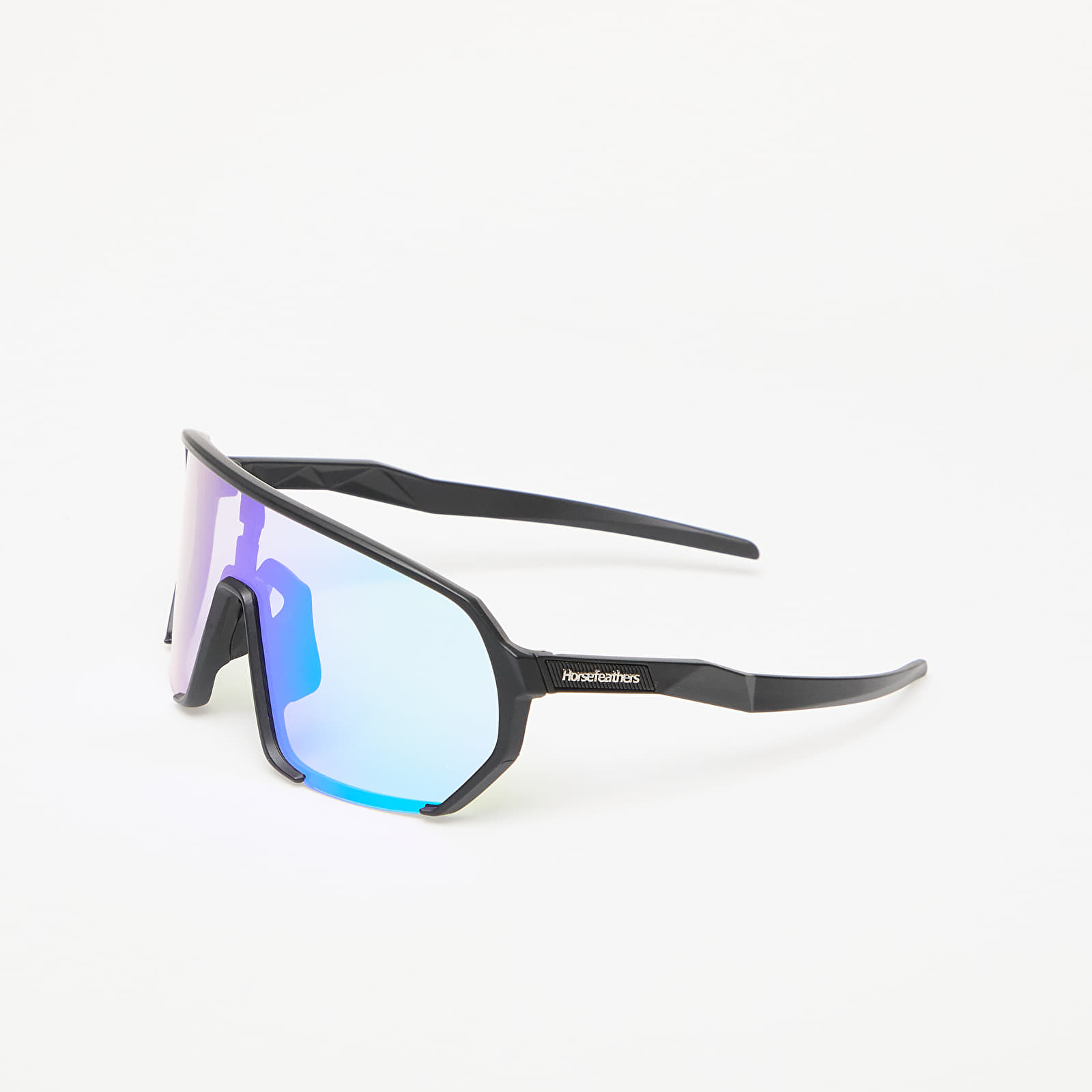 Męskie okulary przeciwsłoneczne Horsefeathers Archie Bike Sunglasses Black/ Mirror Green