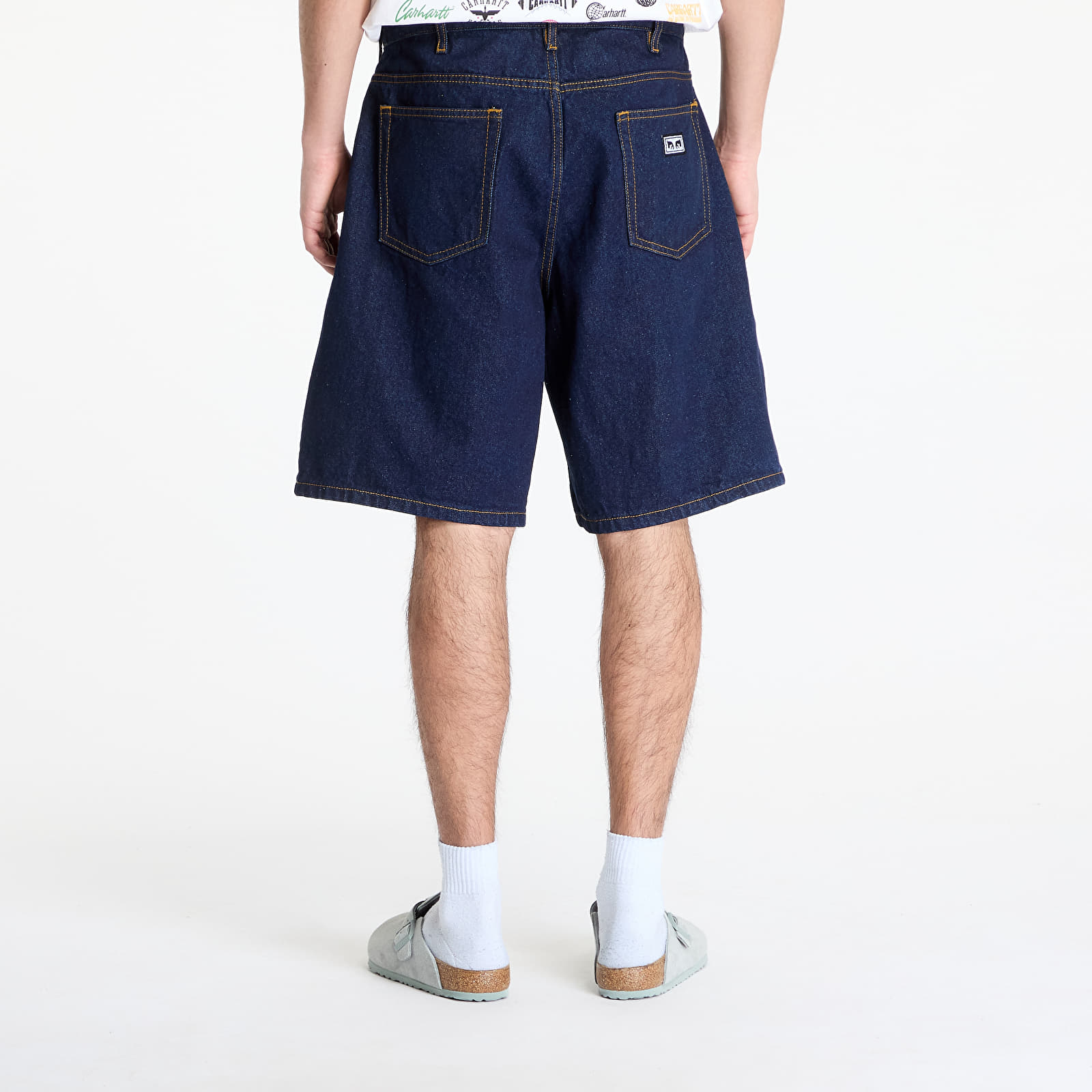 Korte broeken OBEY Bigwig Baggy Denim Short Rinse Indigo