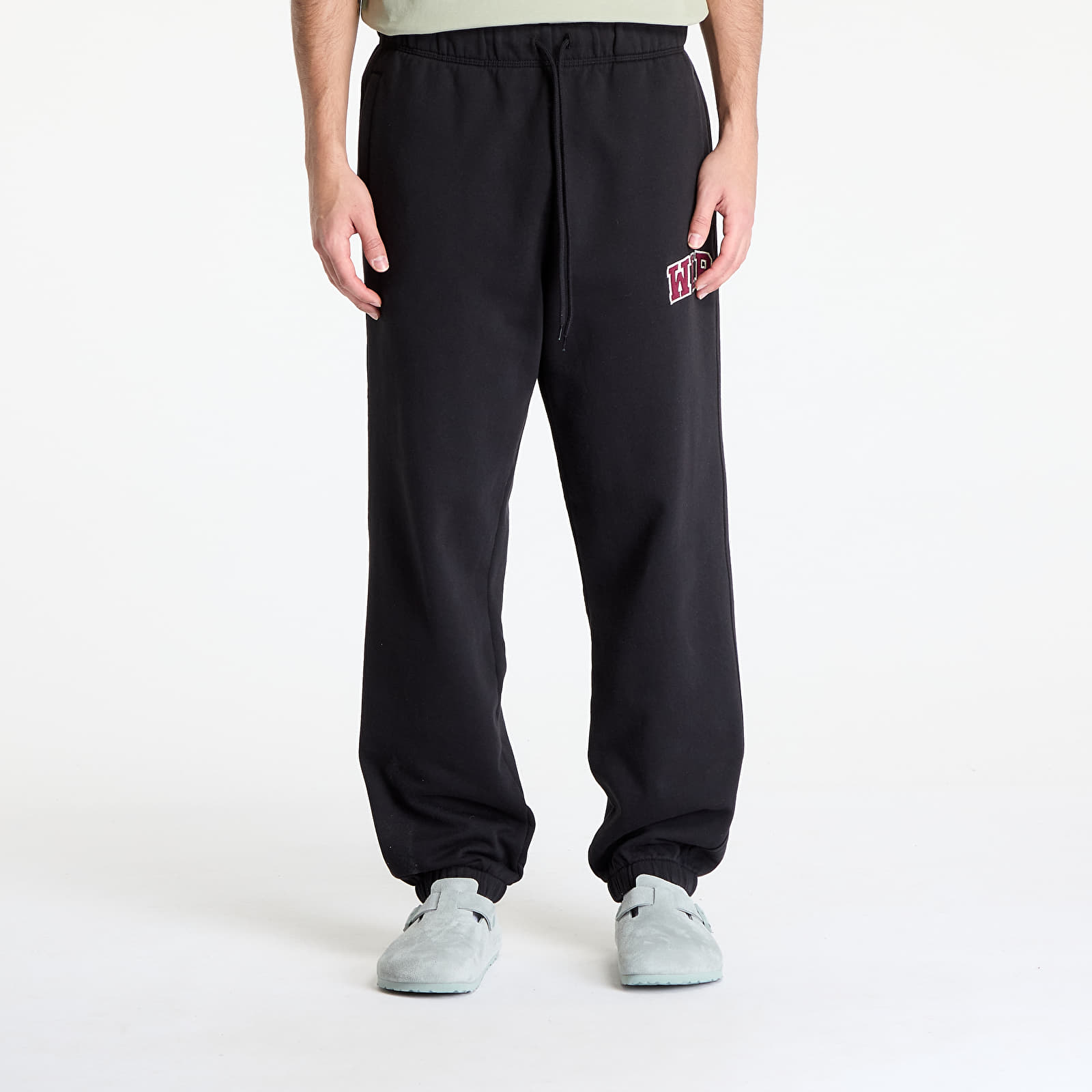 Moške hlače Carhartt WIP Sweat Pant Black Stone Washed
