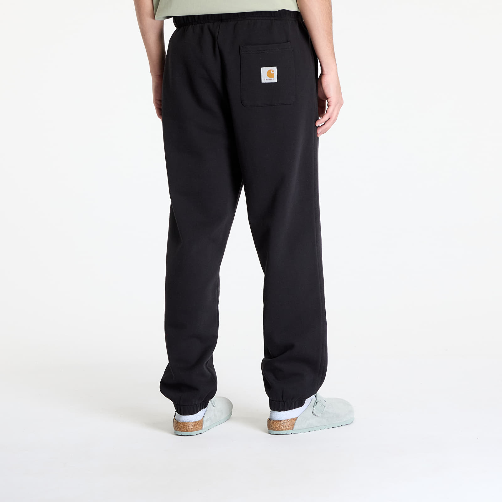 Moške hlače Carhartt WIP Sweat Pant Black Stone Washed