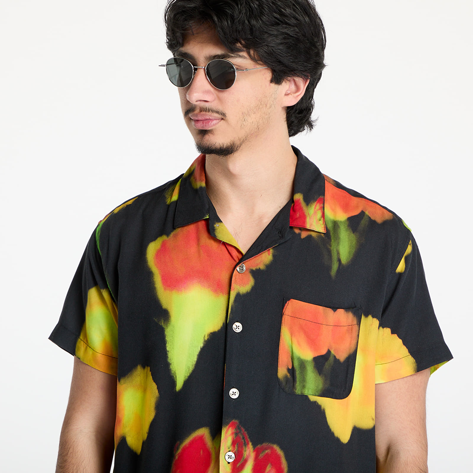 Men's shirts OBEY Kinney Woven Shirt Black Multi