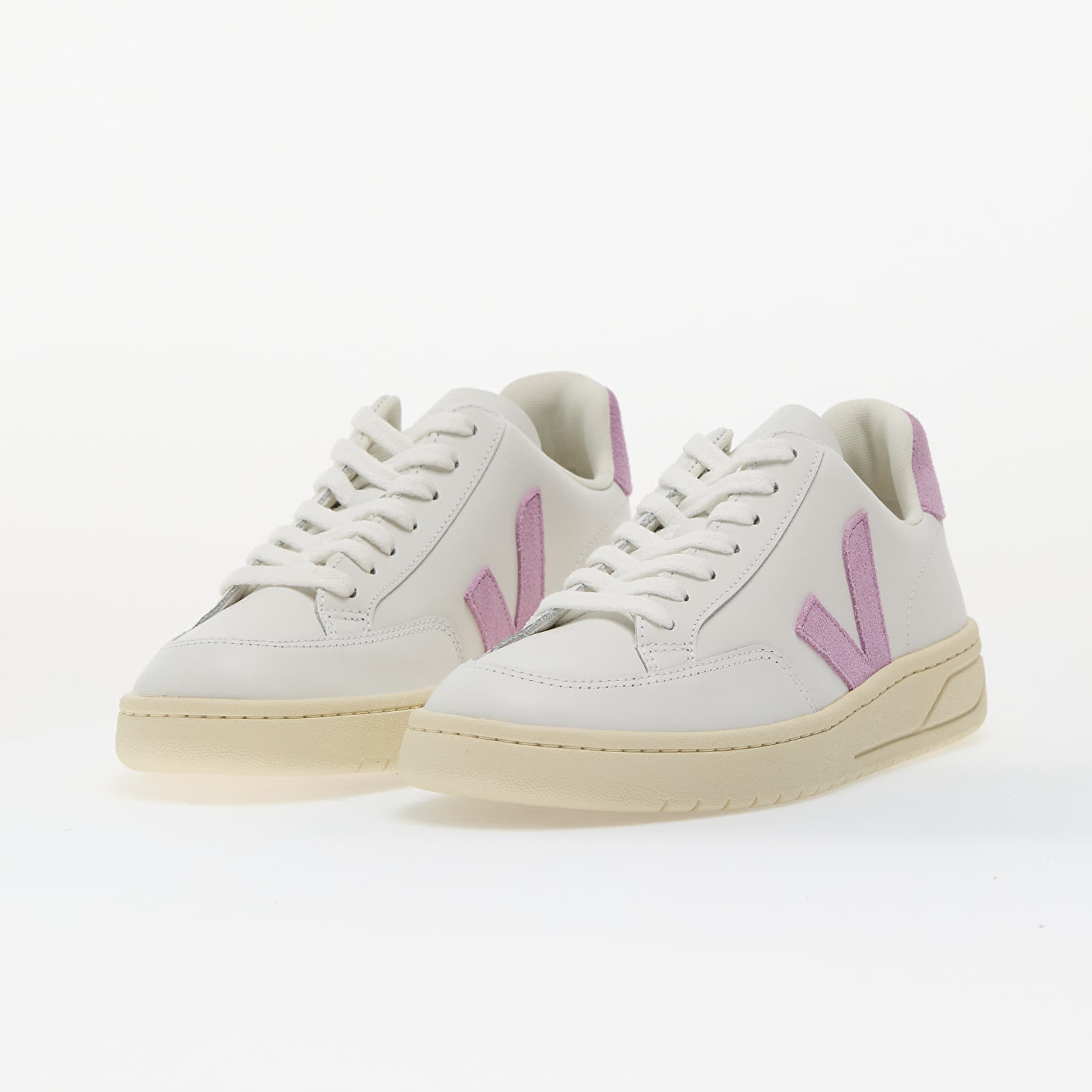 Zapatillas mujer Veja W V-12 Leather Extra-White_Orchid