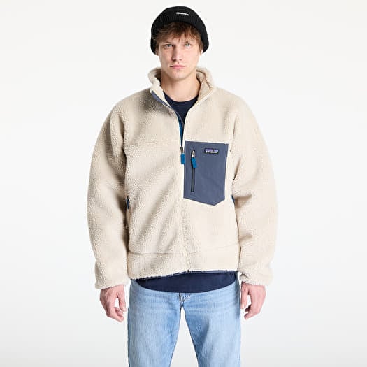 Jacket Patagonia Men's Classic Retro-X Jacket Natural/ Smolder Blue