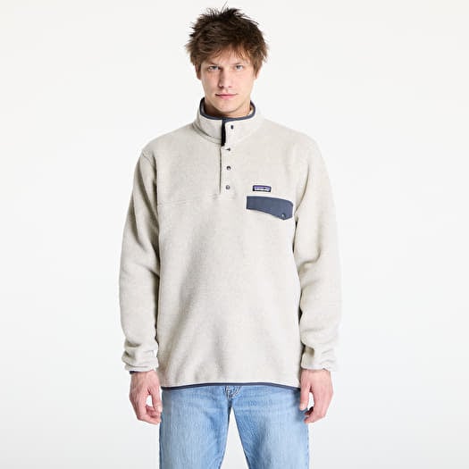 Sweatshirt Patagonia Men's Lightweight Synchilla® Snap-T® Fleece Pullover Oatmeal Heather/ Smolder Blue