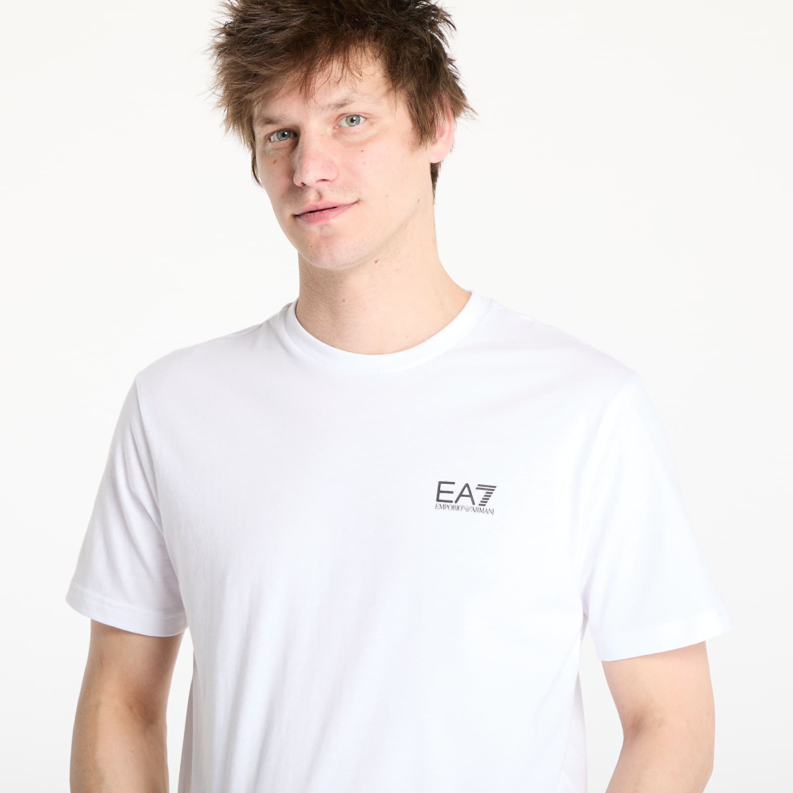 majice kratkih rukava EA7 Emporio Armani Train Logo Series M Tee Ss White/ Black