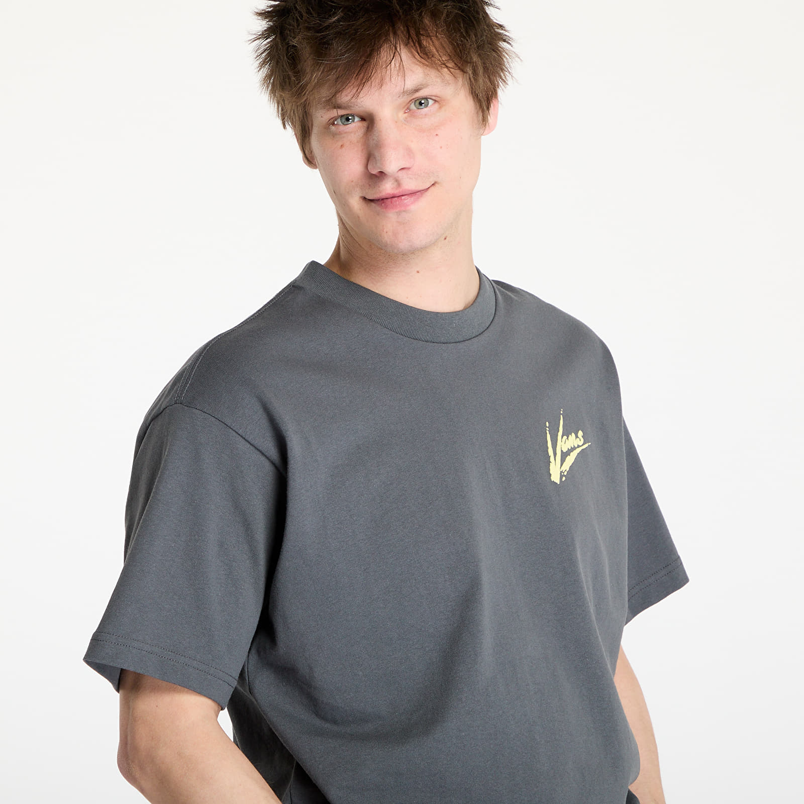 majice kratkih rukava Vans Brush Script Loose SS Tee Asphalt/ Shadow