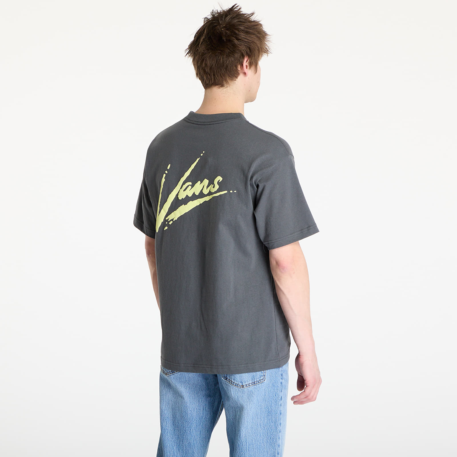 majice kratkih rukava Vans Brush Script Loose SS Tee Asphalt/ Shadow
