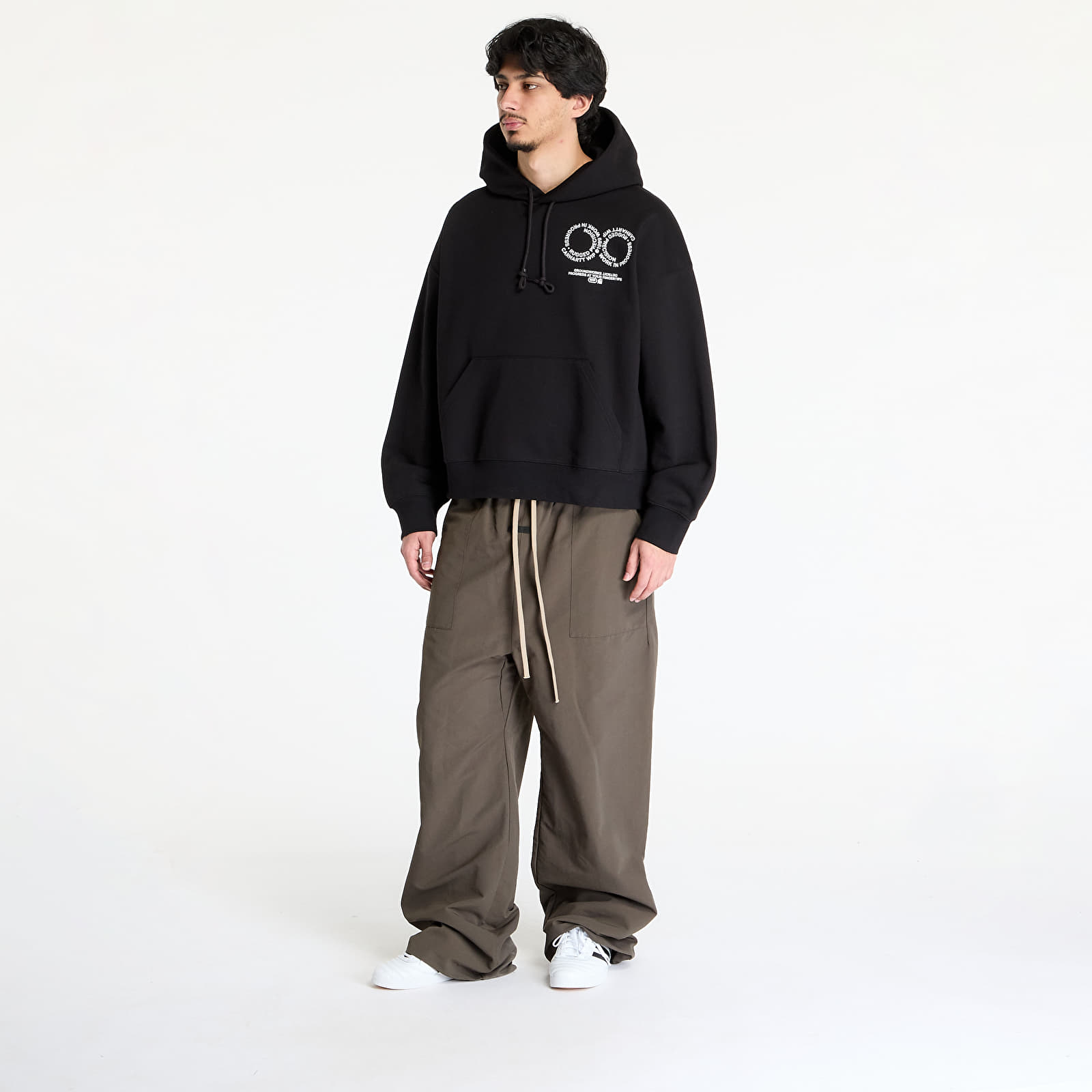 Meeste kampsunid Carhartt WIP Hooded Rotation Sweat UNISEX Black/ White