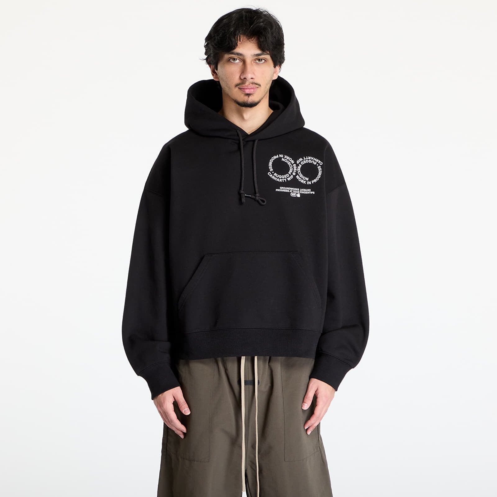 Sweatshirt Carhartt WIP Hooded Rotation Sweat UNISEX Black/ White XS