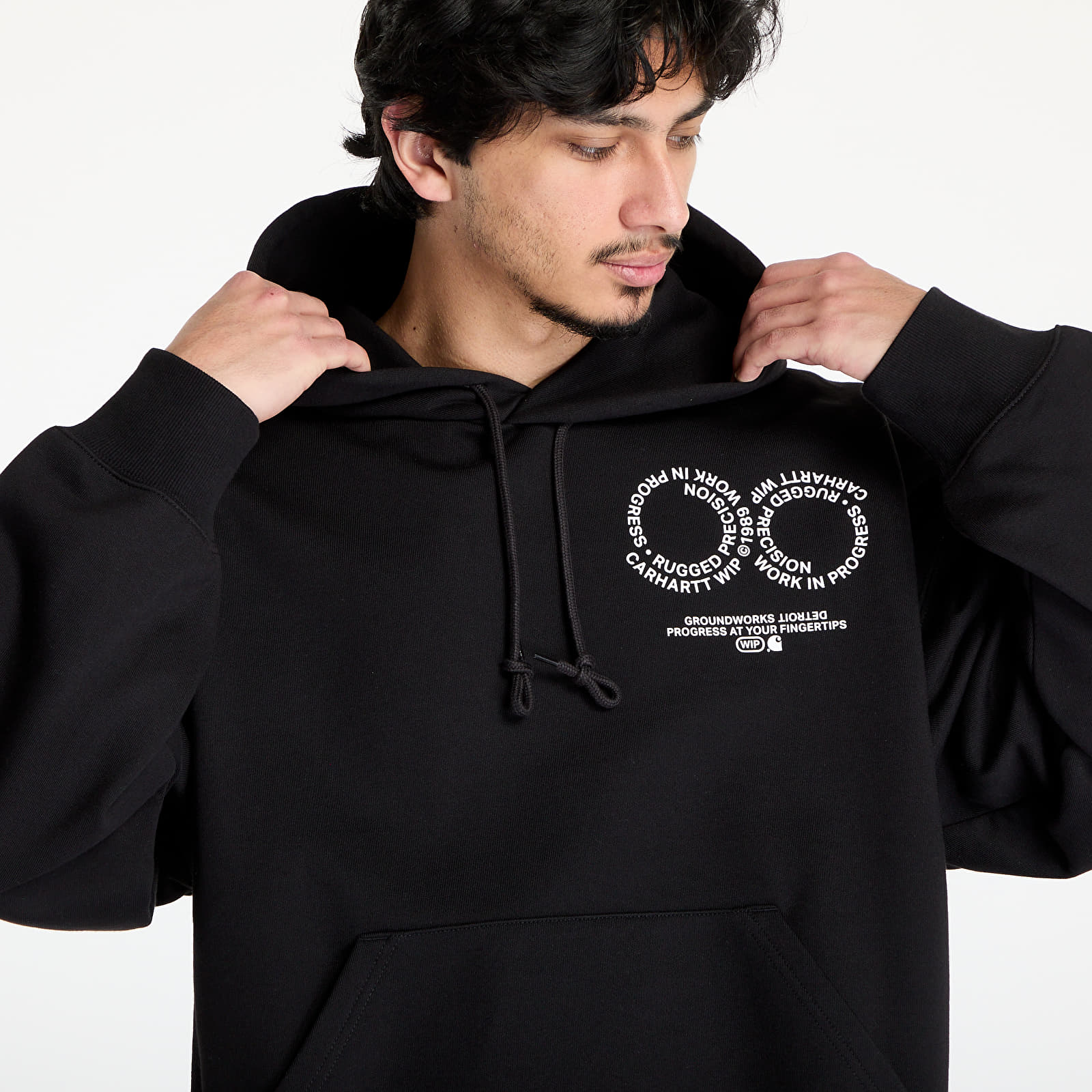 Meeste kampsunid Carhartt WIP Hooded Rotation Sweat UNISEX Black/ White