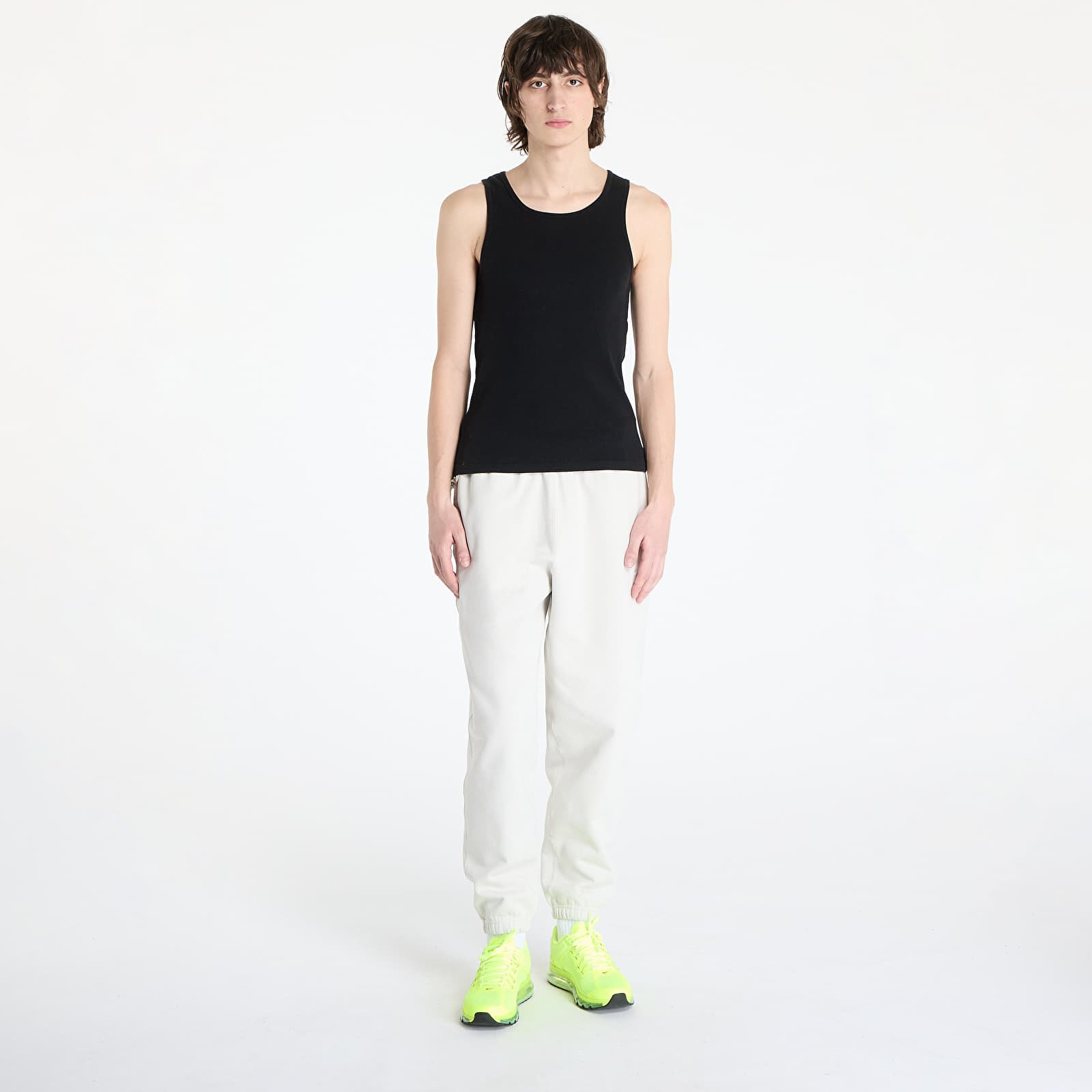 Meeste dressipüksid Nike Solo Swoosh Men's Fleece Pants Light Bone/ White