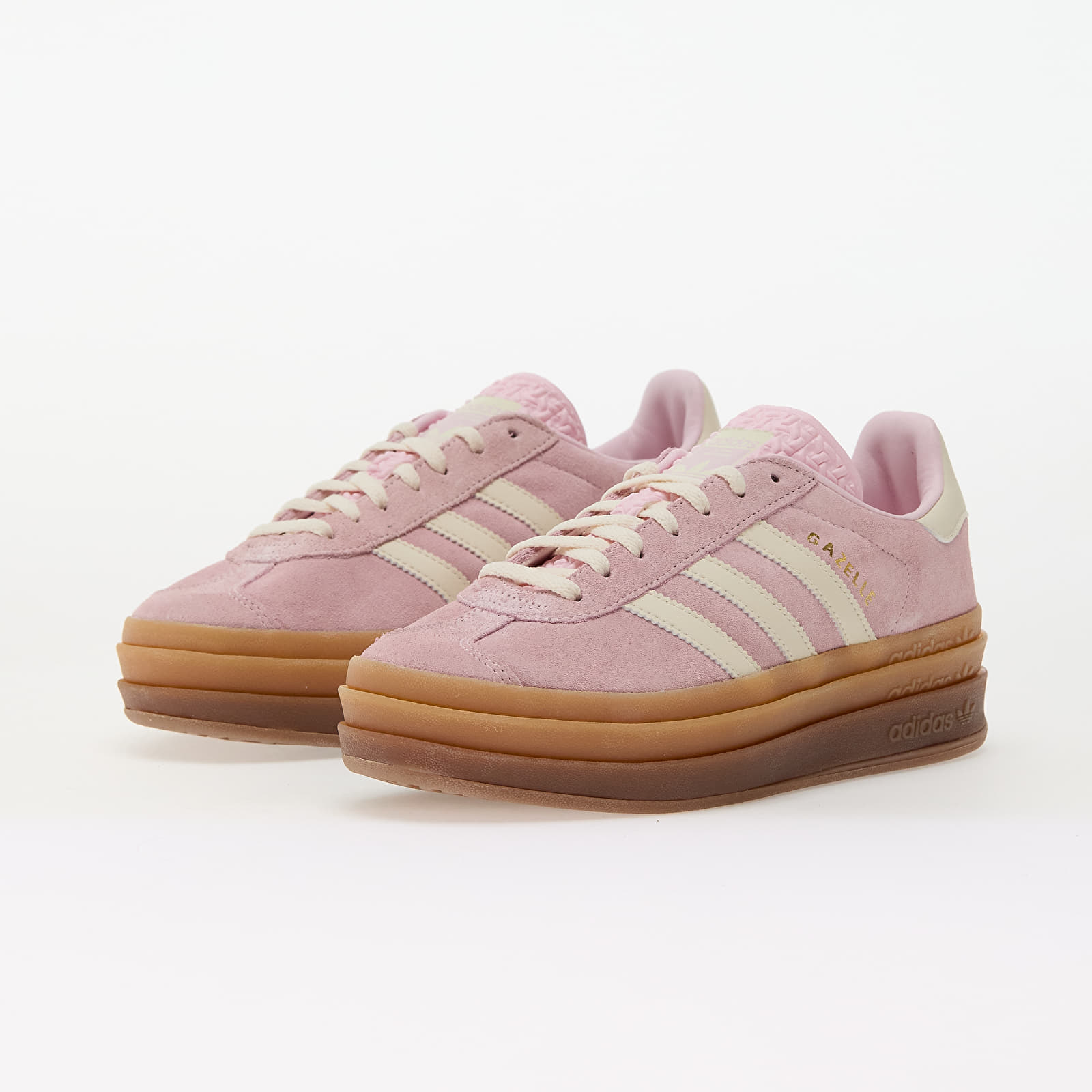 Women's sneakers and shoes adidas Gazelle Bold W Clear Pink/ Crew White/ Gold Metallic