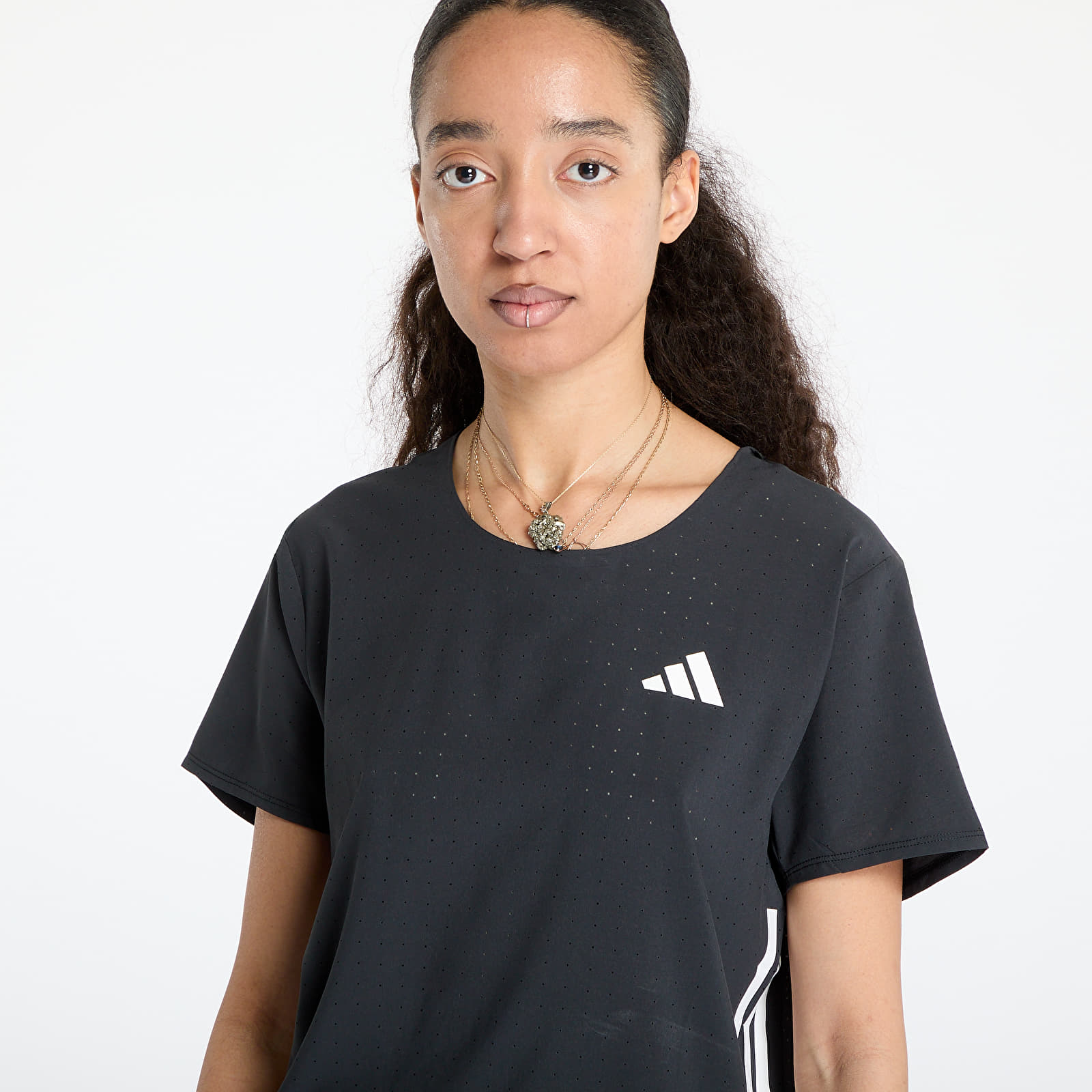 Koszulki damskie adidas Adizero Running T-Shirt Black/ Black