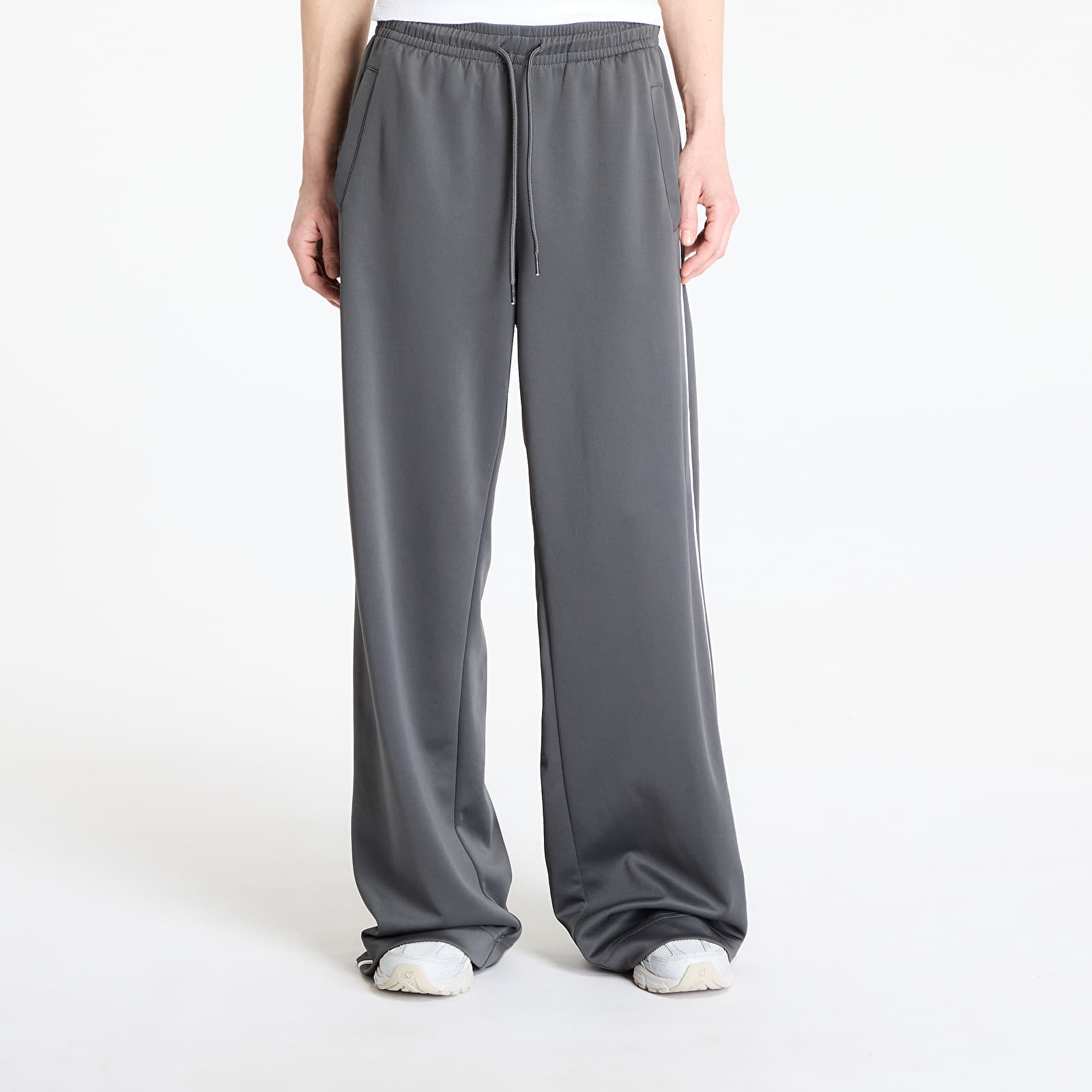 Dressid Urban Classics Ladies Wide Leg Track Pants Magnet