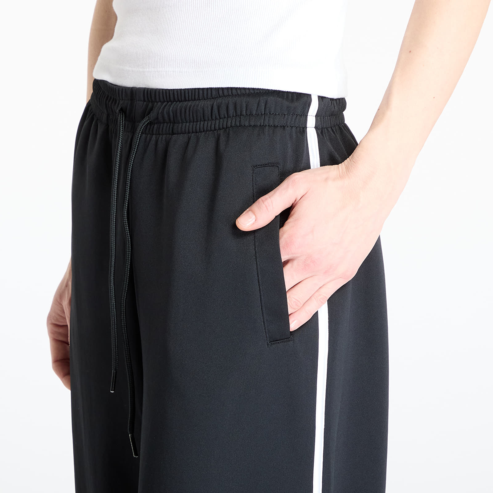 Pantalones de chándal para mujer Urban Classics Ladies Wide Leg Track Pants Black