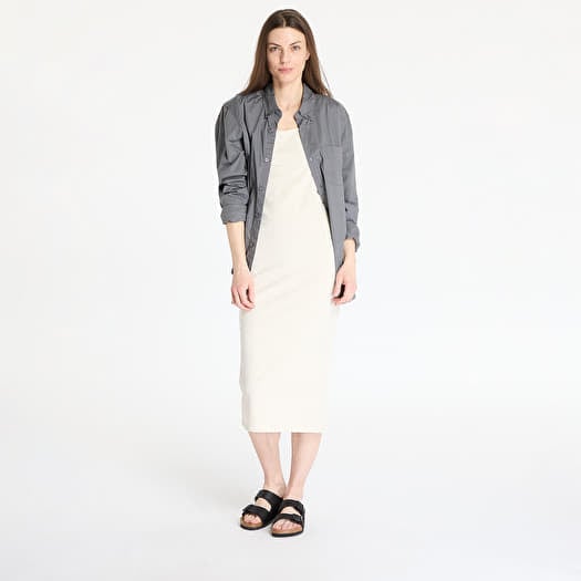 Jurk Urban Classics Ladies Basic Long Cotton Jersey Dress Whitesand
