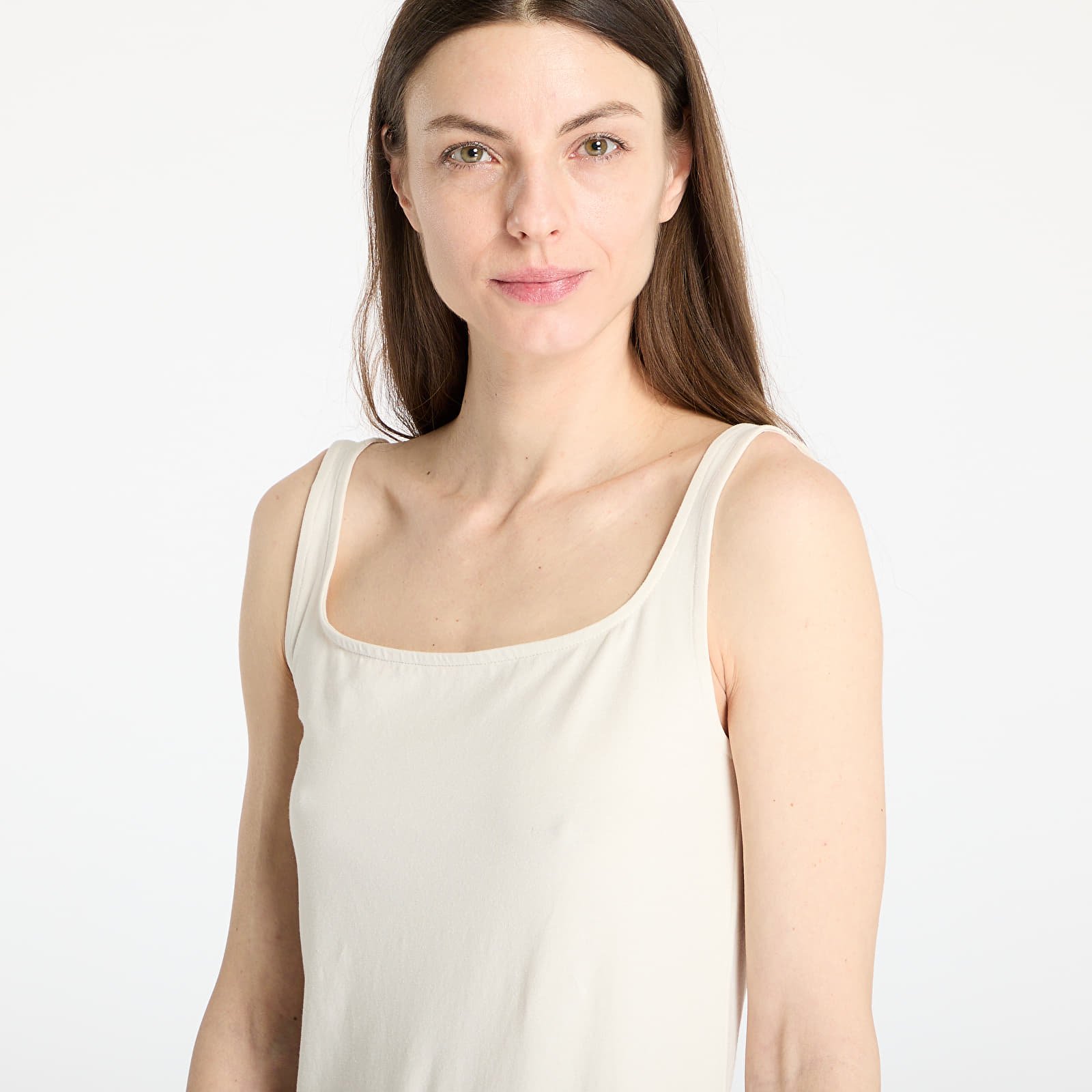 Kleidid Urban Classics Ladies Basic Long Cotton Jersey Dress Whitesand