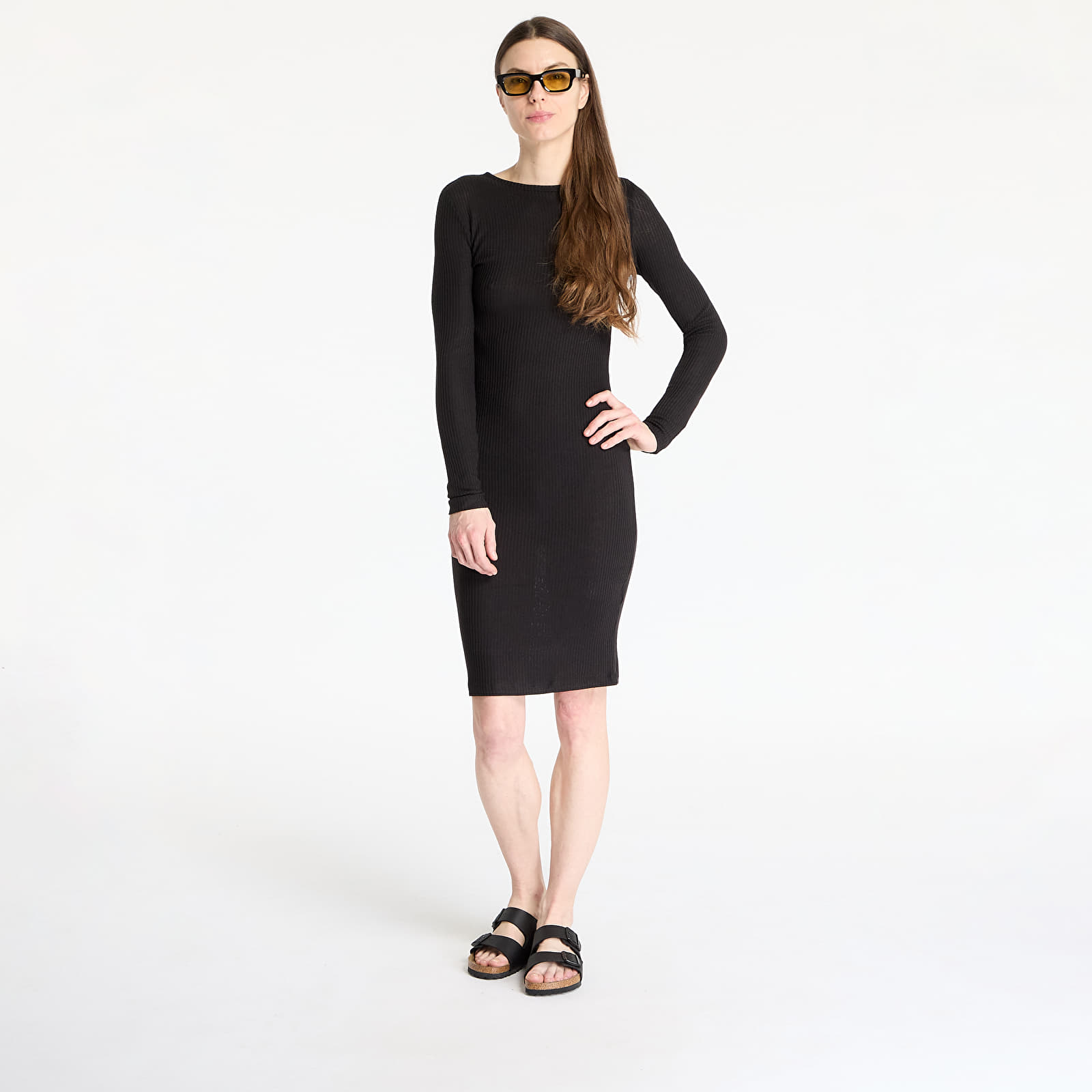 Dresses Urban Classics Ladies Rib Dress Black
