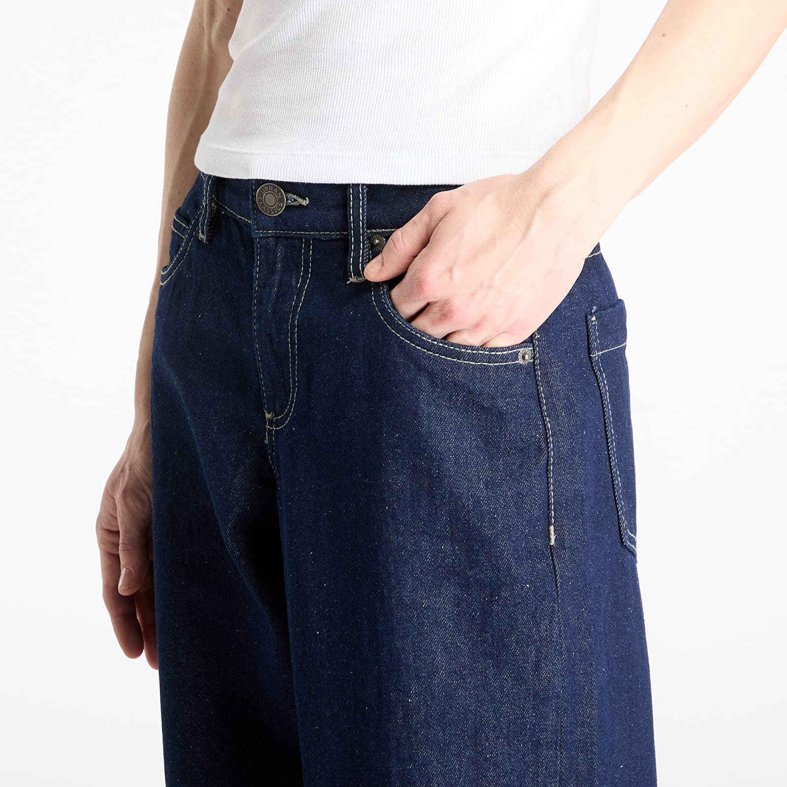 Pants Urban Classics Ladies Mid Waist 90´s Jeans Rinse Washed