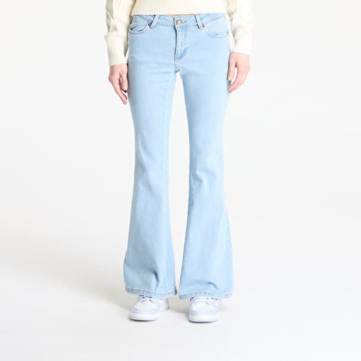 Urban Classics Ladies Organic Low Waist Flared Denim Lighter Washed