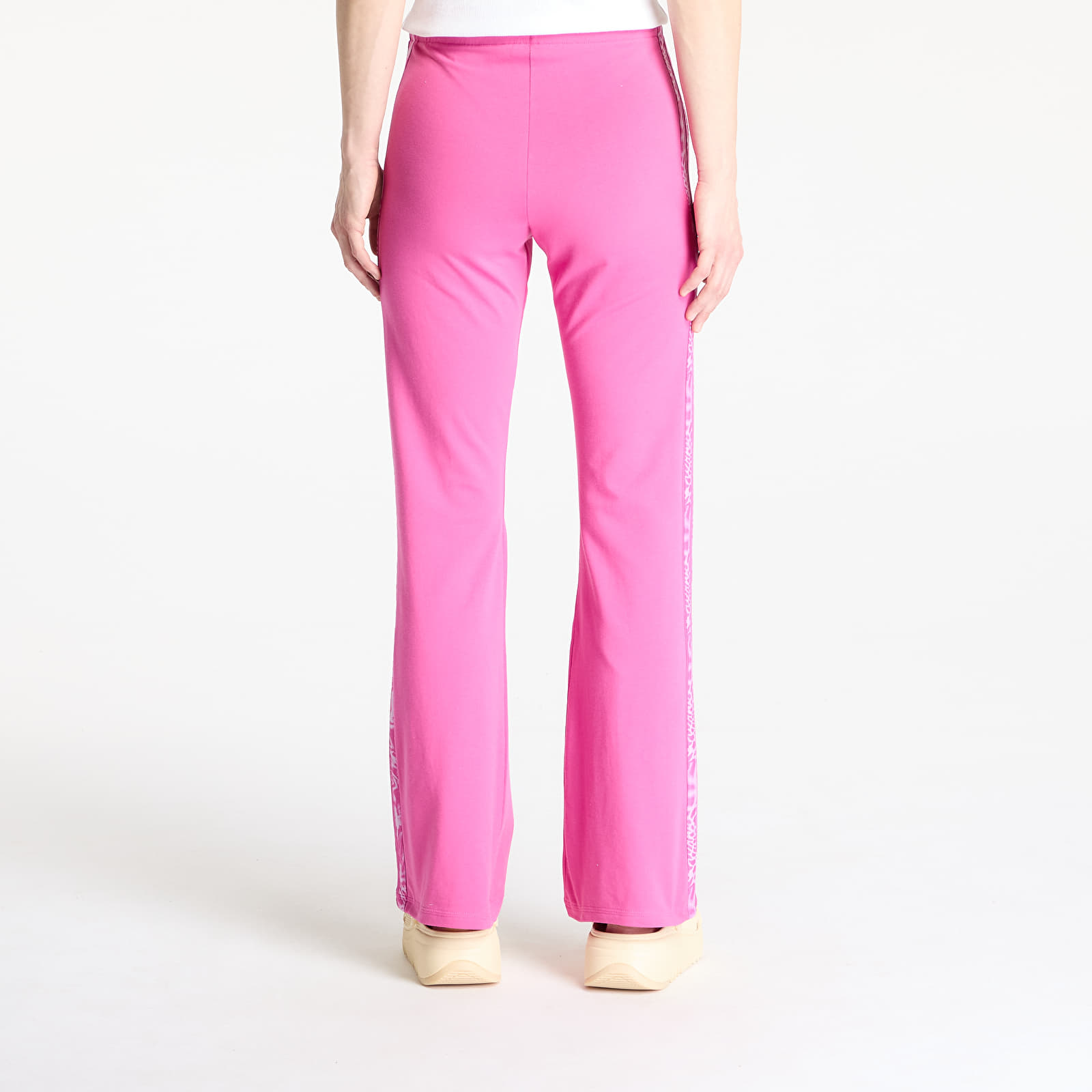 Mallas para mujer adidas Essentials 3 Stripes Print Cotton Leggings Semi Lucid Fuchsia