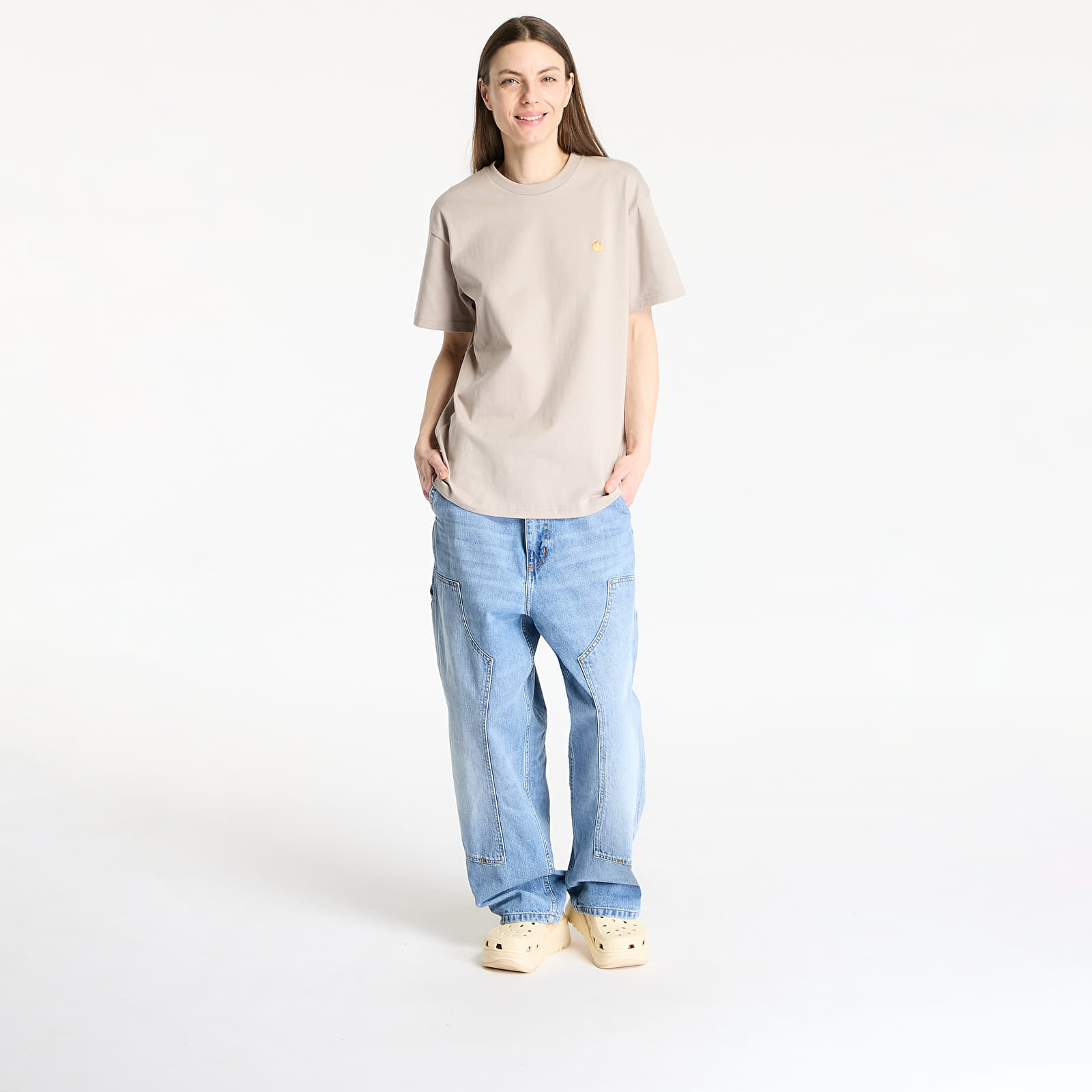T-särgid Carhartt WIP S/S Chase T-Shirt Dusky Beige/ Gold