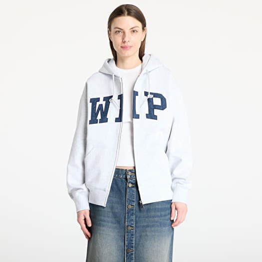 Sweat-shirt Carhartt WIP Hooded WIP Sweat Jacket UNISEX Ash Heather Stone Washed