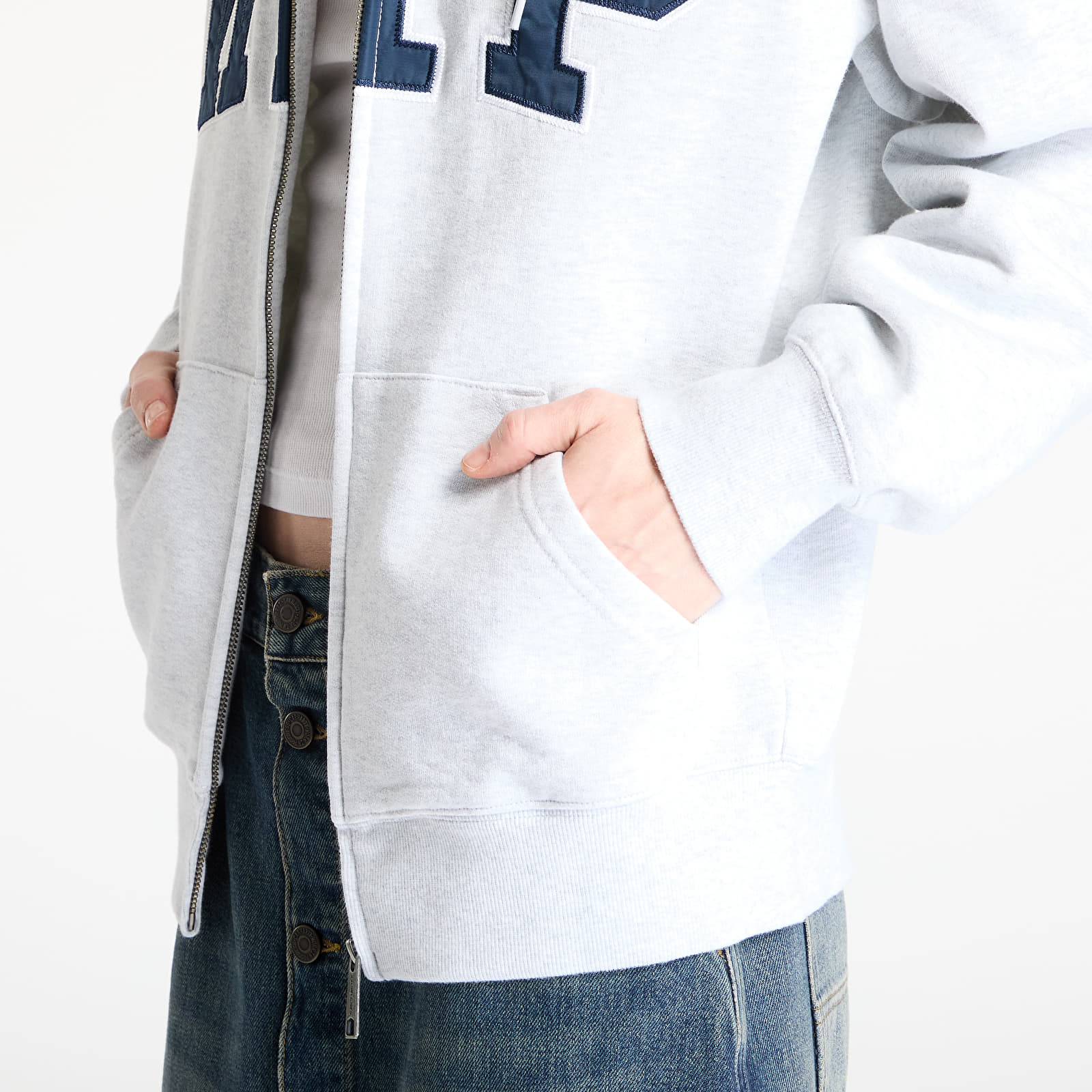 Sudaderas Carhartt WIP Hooded WIP Sweat Jacket UNISEX Ash Heather Stone Washed