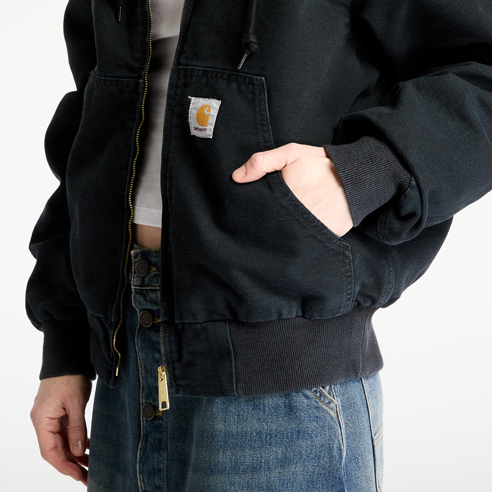 Jacken Carhartt WIP OG Active Jacket Black Stone Canvas