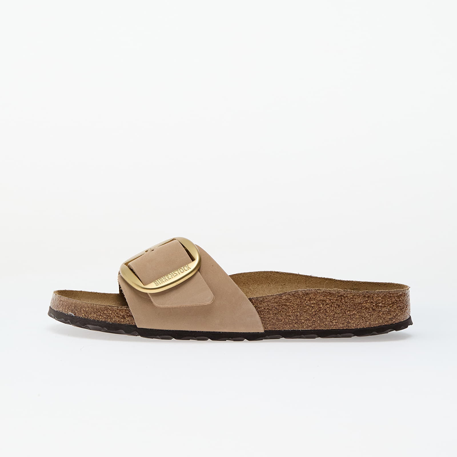 Naiste tossud ja kingad Birkenstock Madrid Big Buckle Natural Leather Nubuck Sandcastle