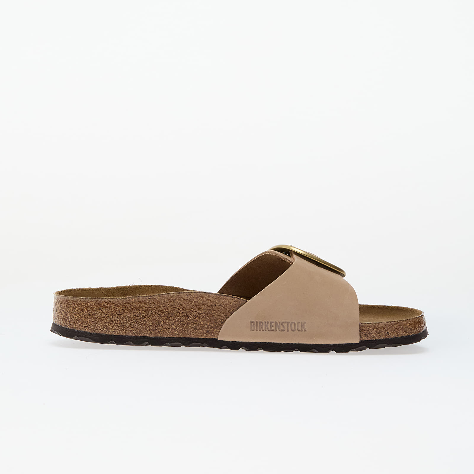 Naiste tossud ja kingad Birkenstock Madrid Big Buckle Natural Leather Nubuck Sandcastle